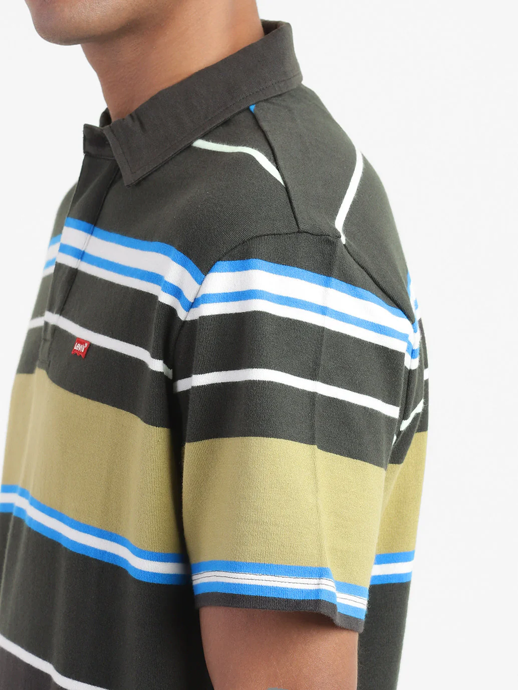 Men's Striped Polo T-shirt - Image 5
