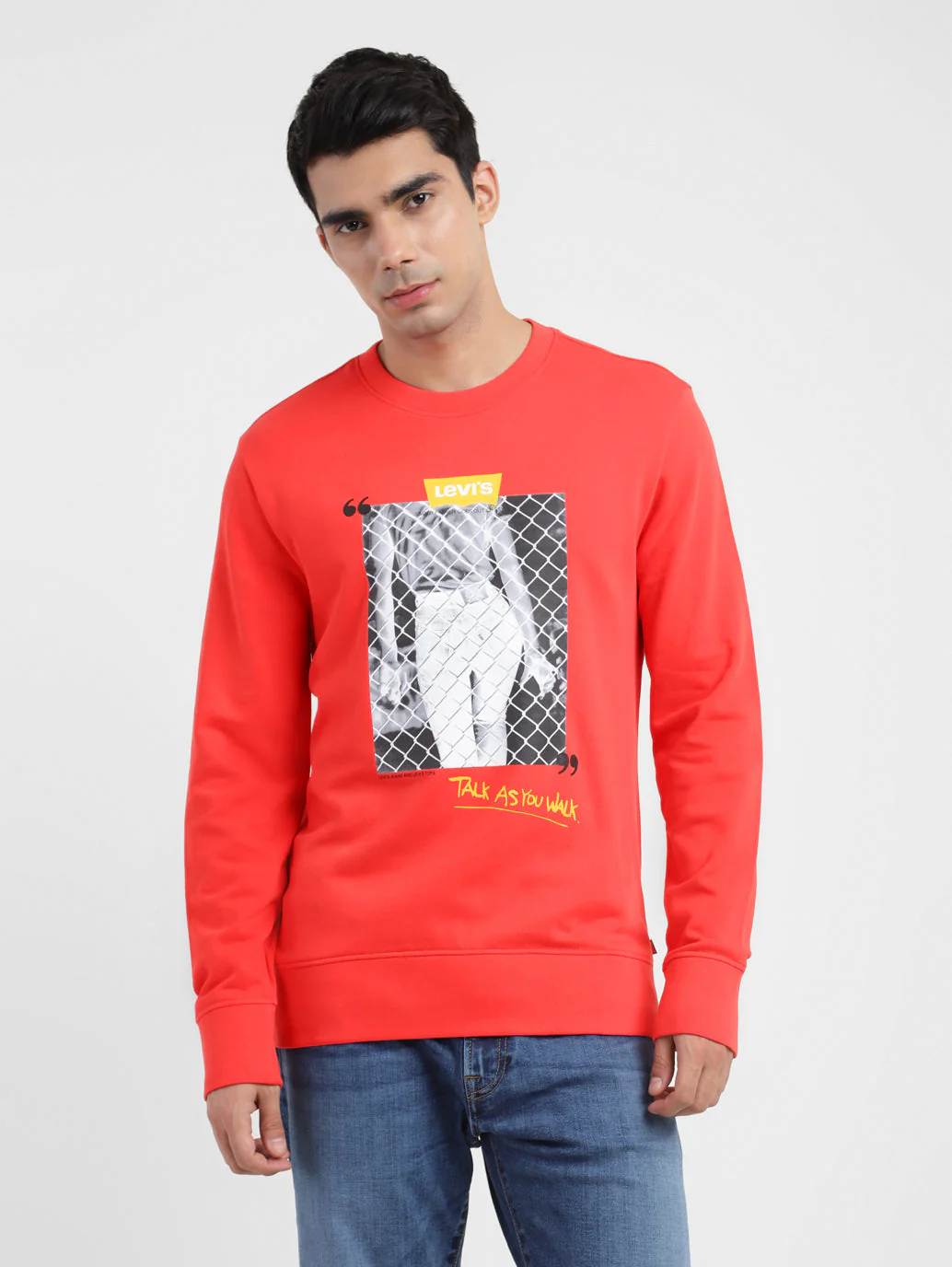 Men's Graphic Print Crew Neck Sweatshirt - Image 2
