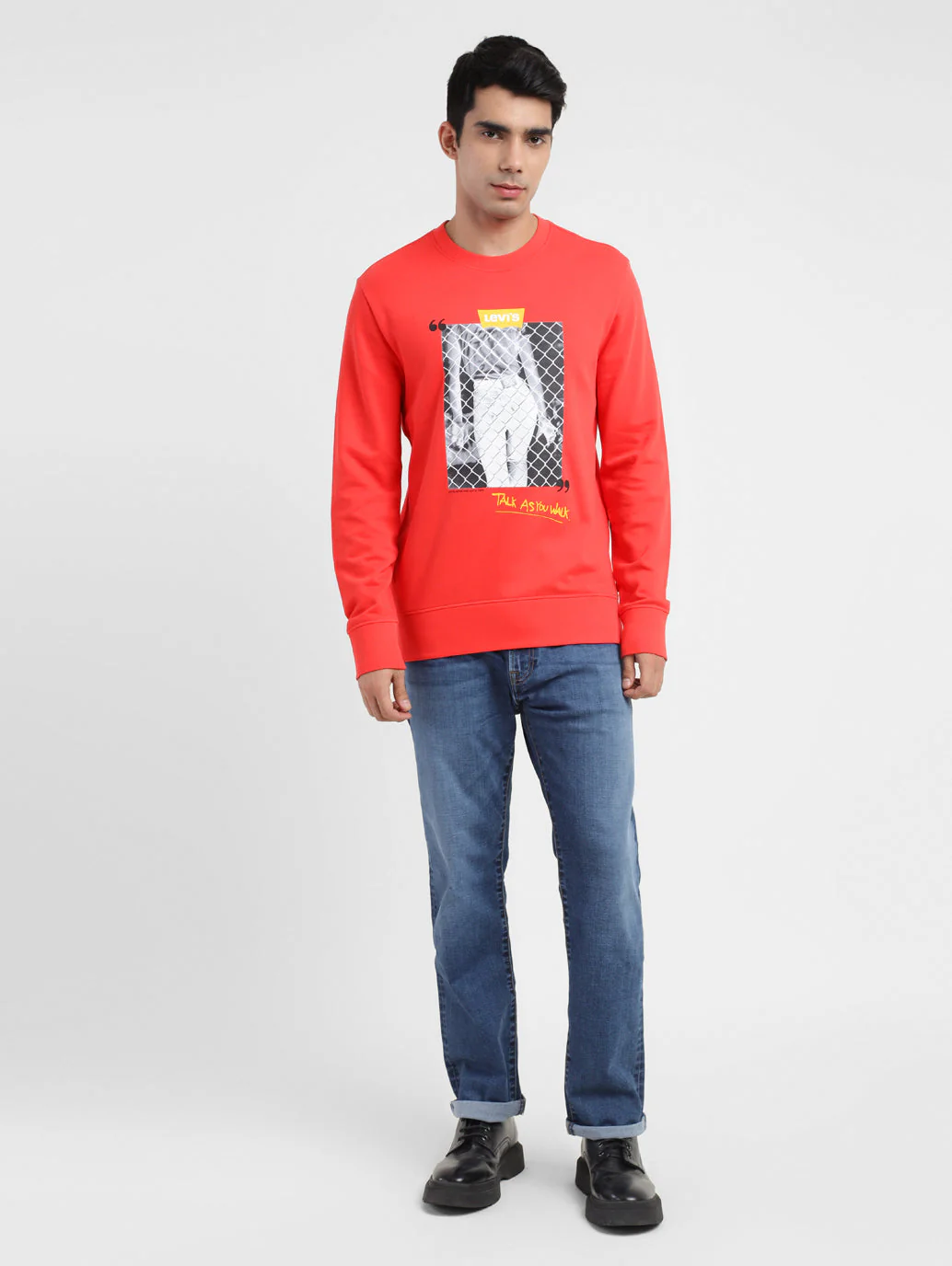 Men's Graphic Print Crew Neck Sweatshirt - Image 6