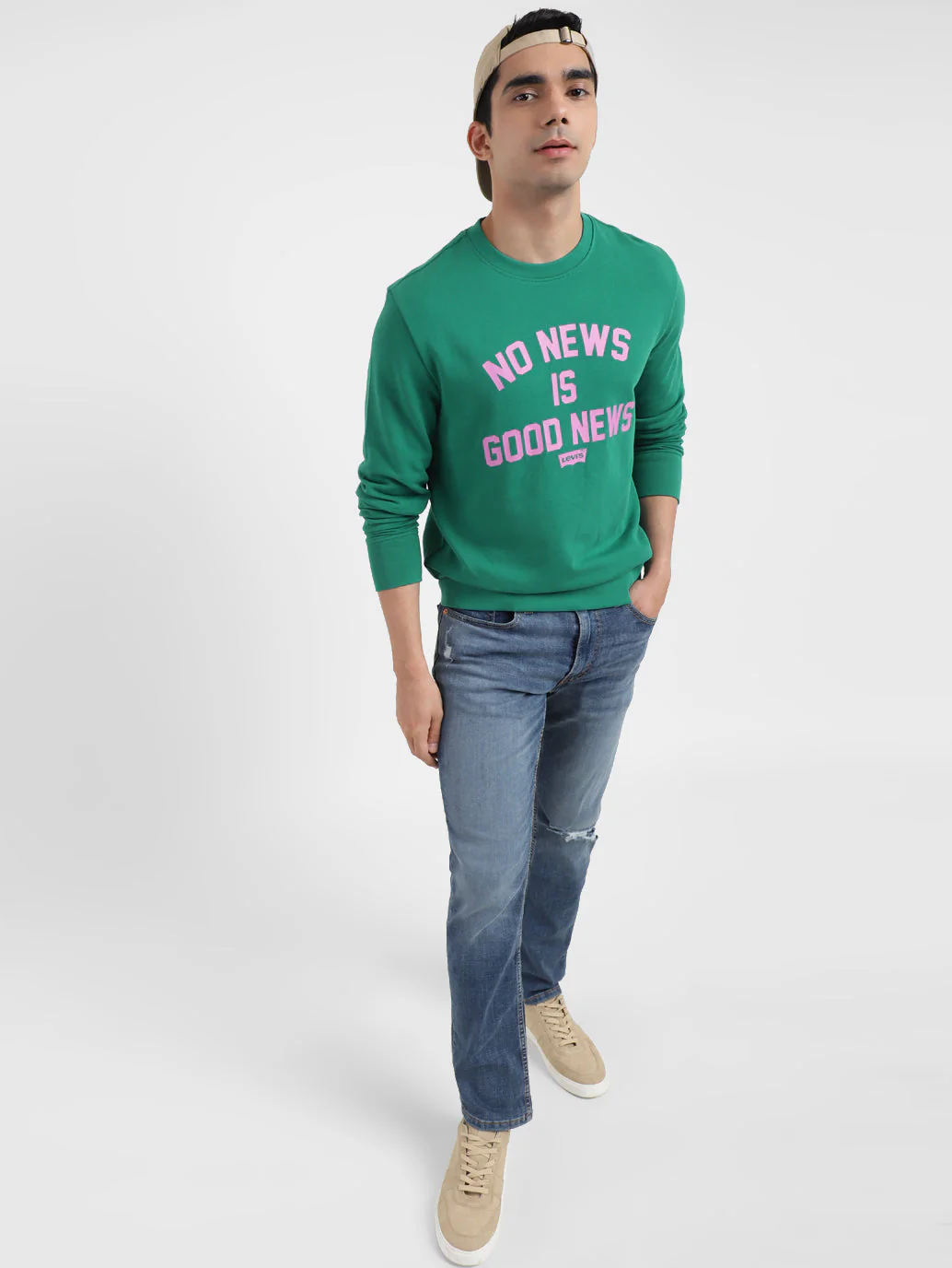 Men's Typography Crew Neck Sweatshirt - Image 2
