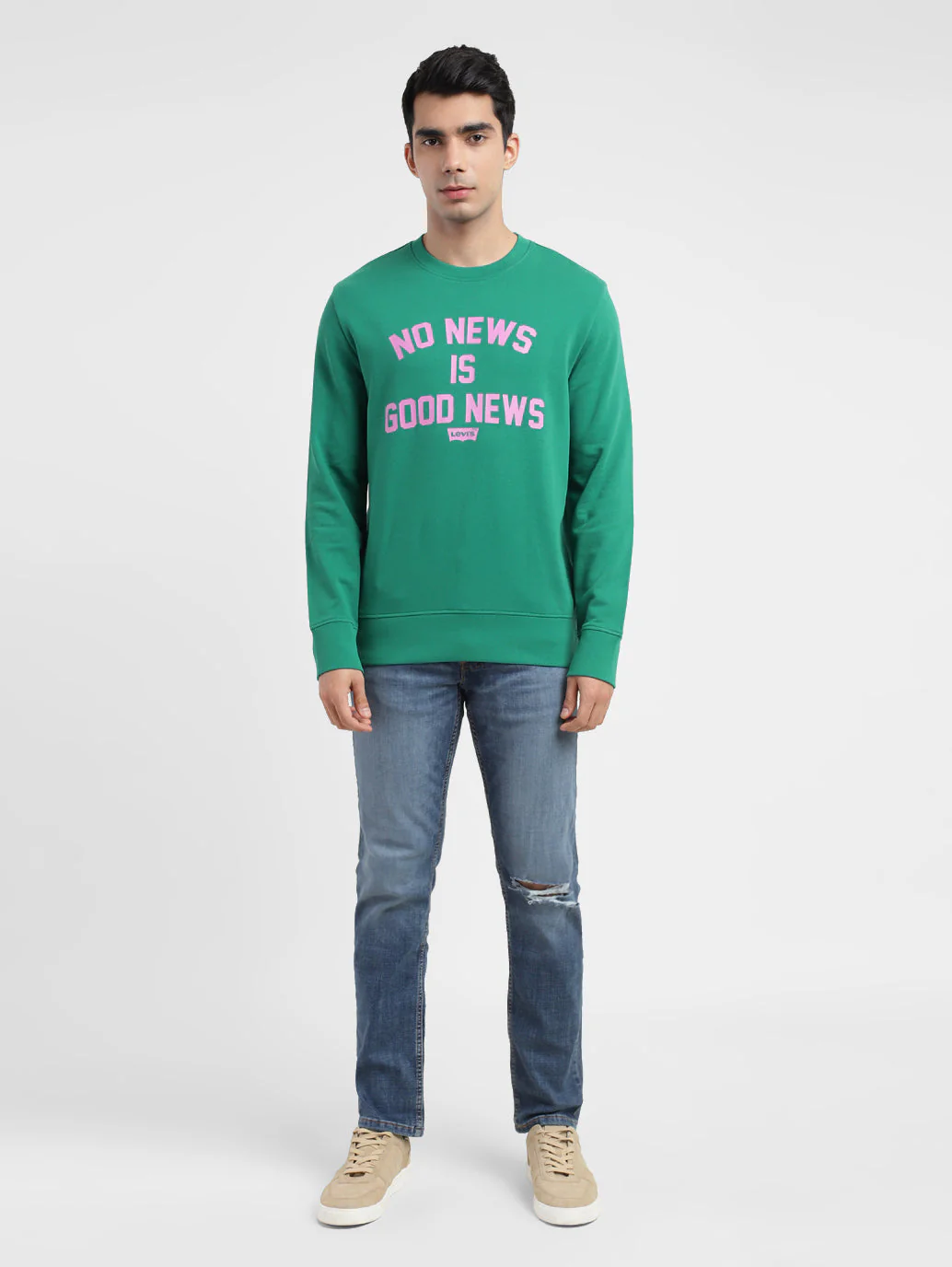 Men's Typography Crew Neck Sweatshirt - Image 6