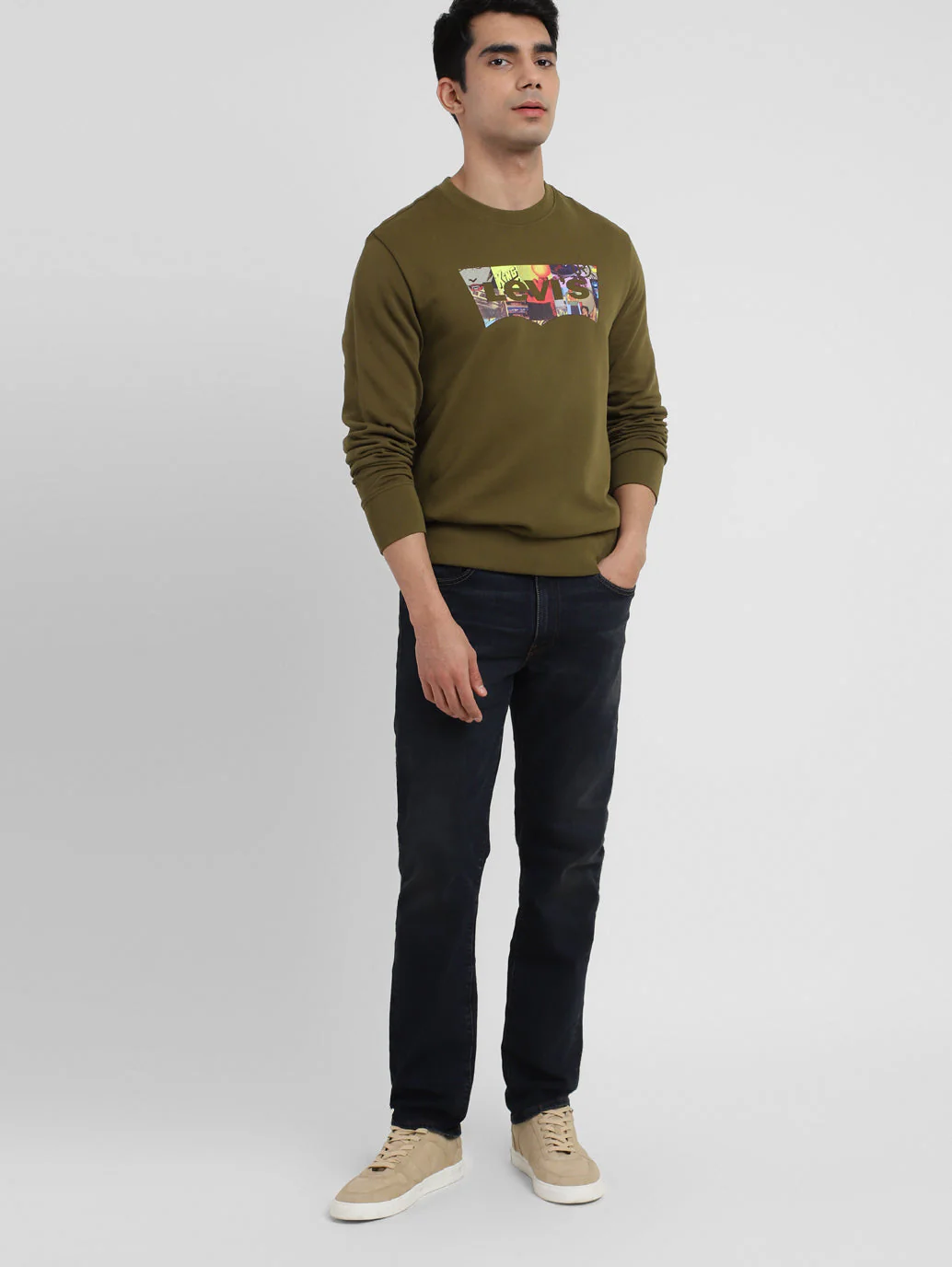 Men's Printed Crew Neck Sweatshirt - Image 2