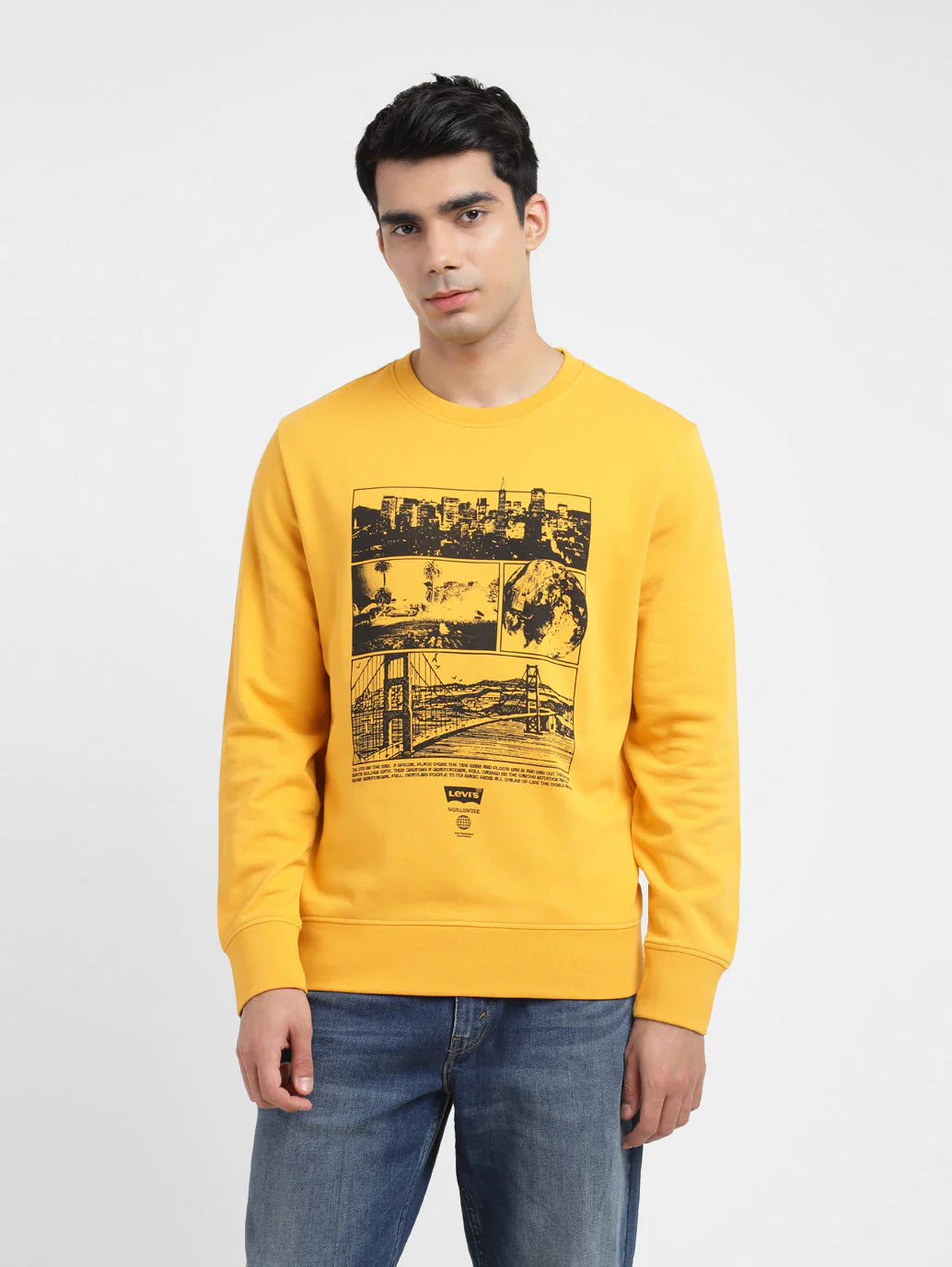 Men's Graphic Print Crew Neck Sweatshirt - Image 2
