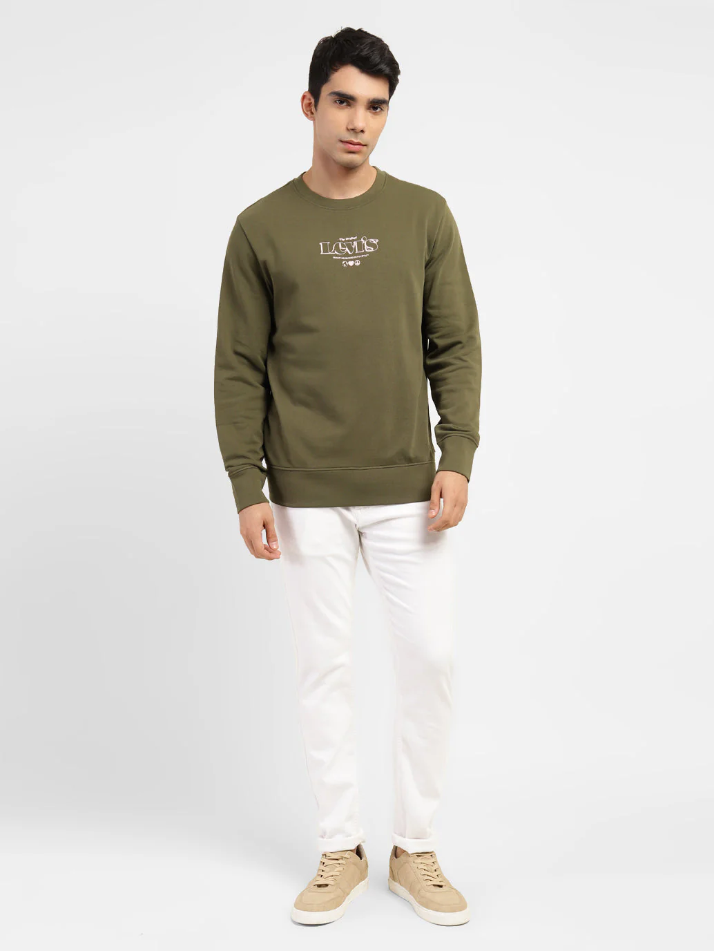 Men's Brand Logo Crew Neck Sweatshirt - Image 11