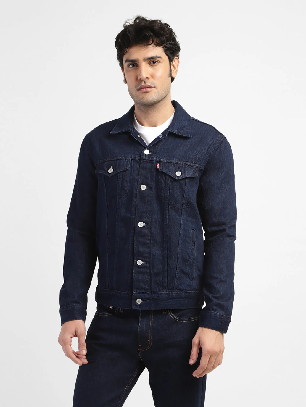 Men's Solid Spread Collar Jacket - Image 2