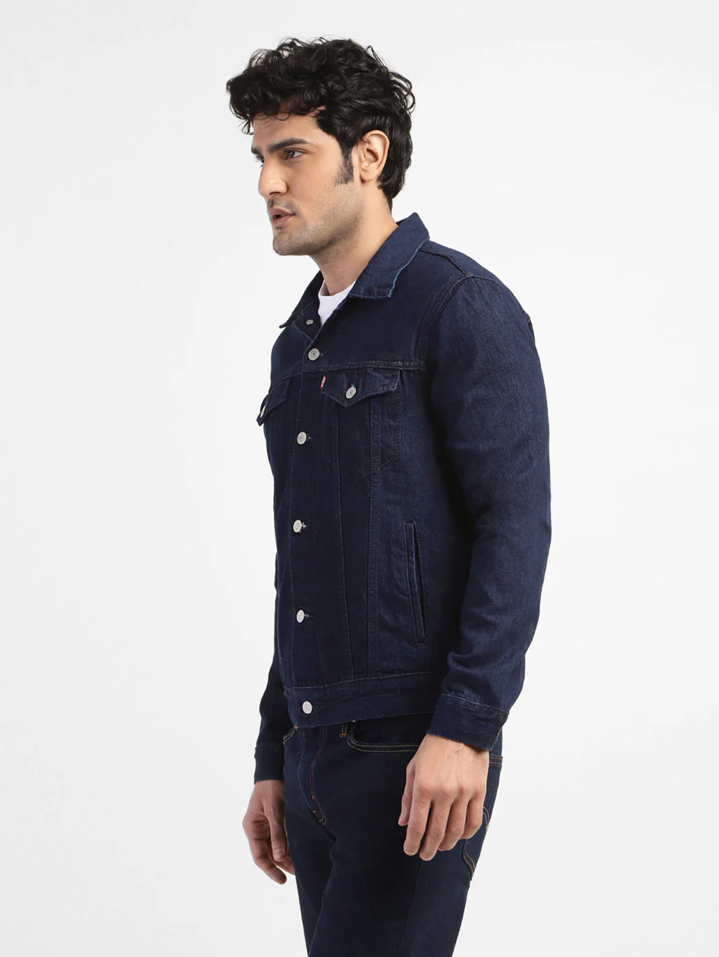 Men's Solid Spread Collar Jacket - Image 4