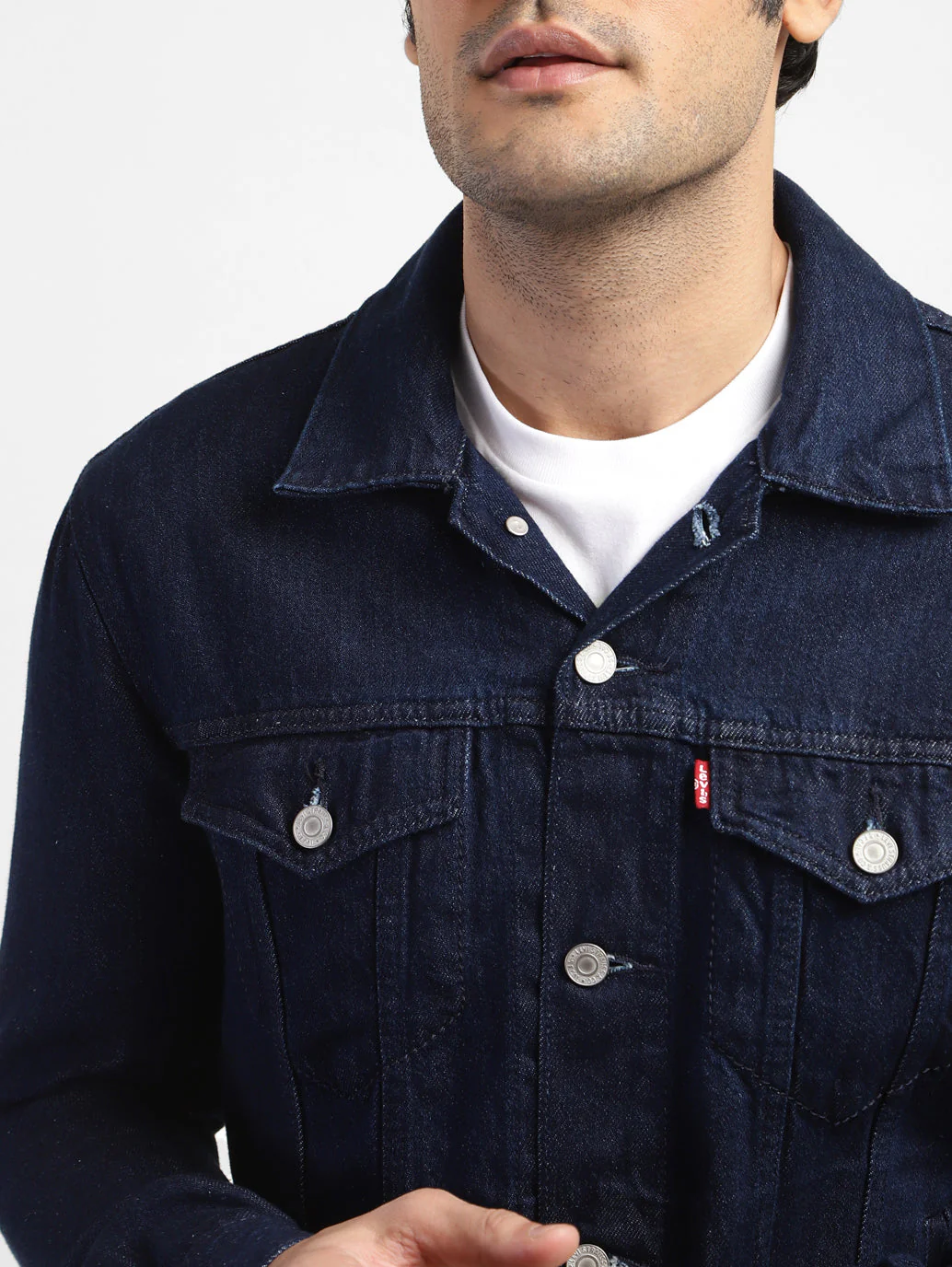 Men's Solid Spread Collar Jacket - Image 6