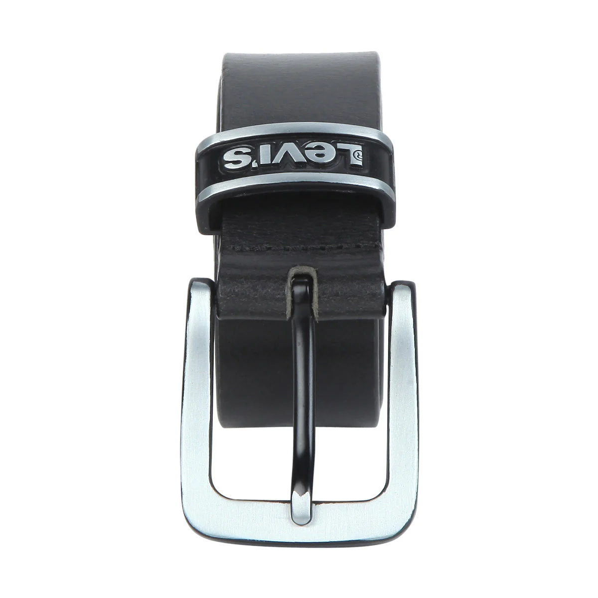 Men's Solid Black Belt - Image 2