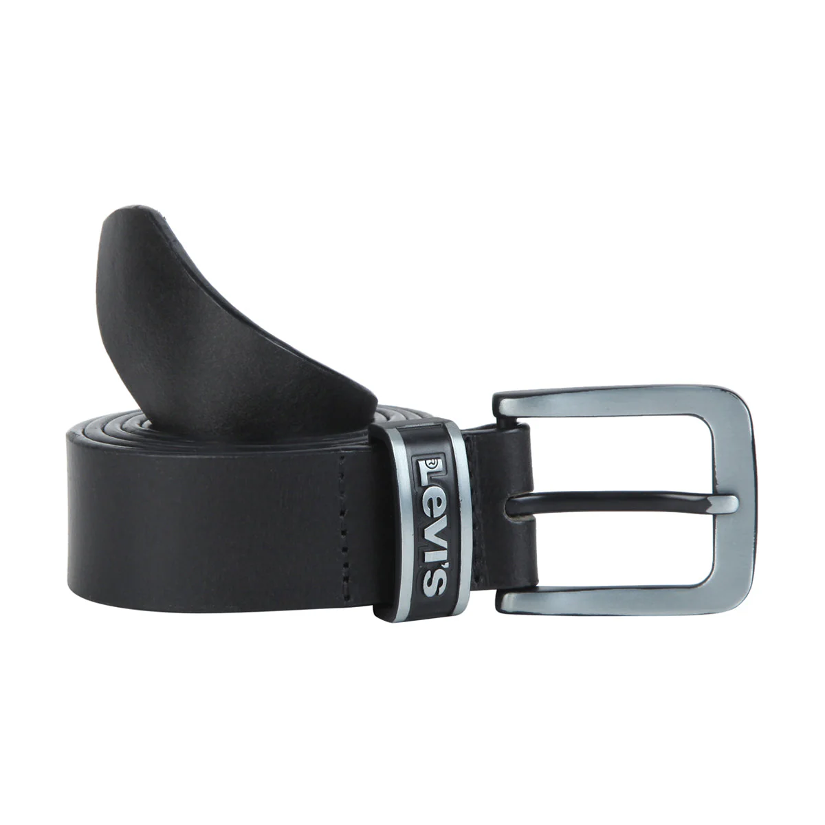 Men's Solid Black Belt - Image 3