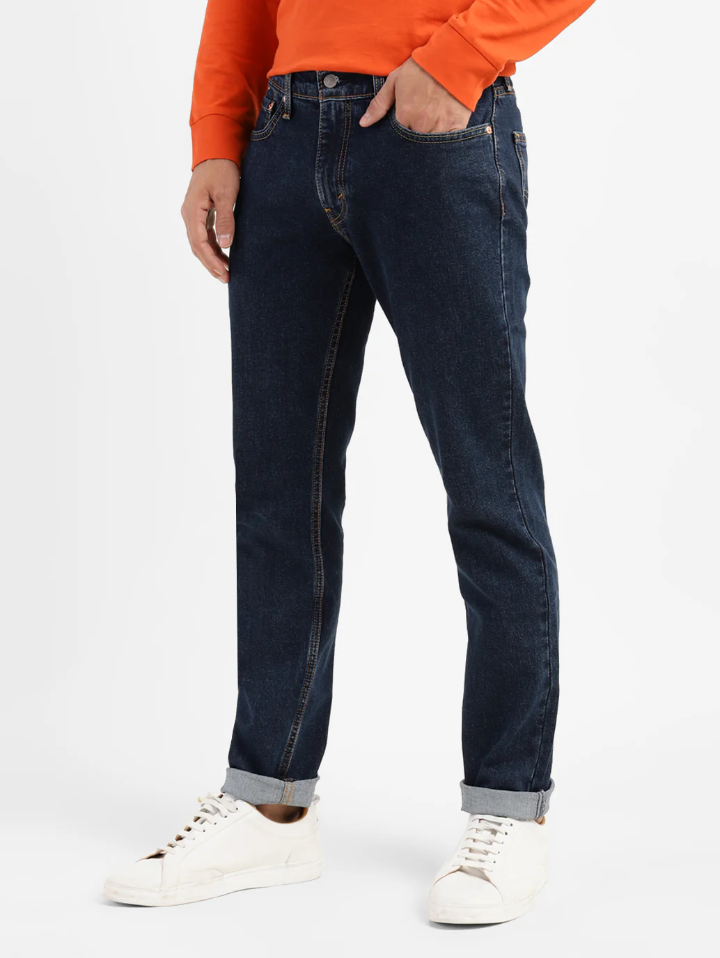 Men's 511 Blue Slim Fit Mid Rise Jeans - Image 2