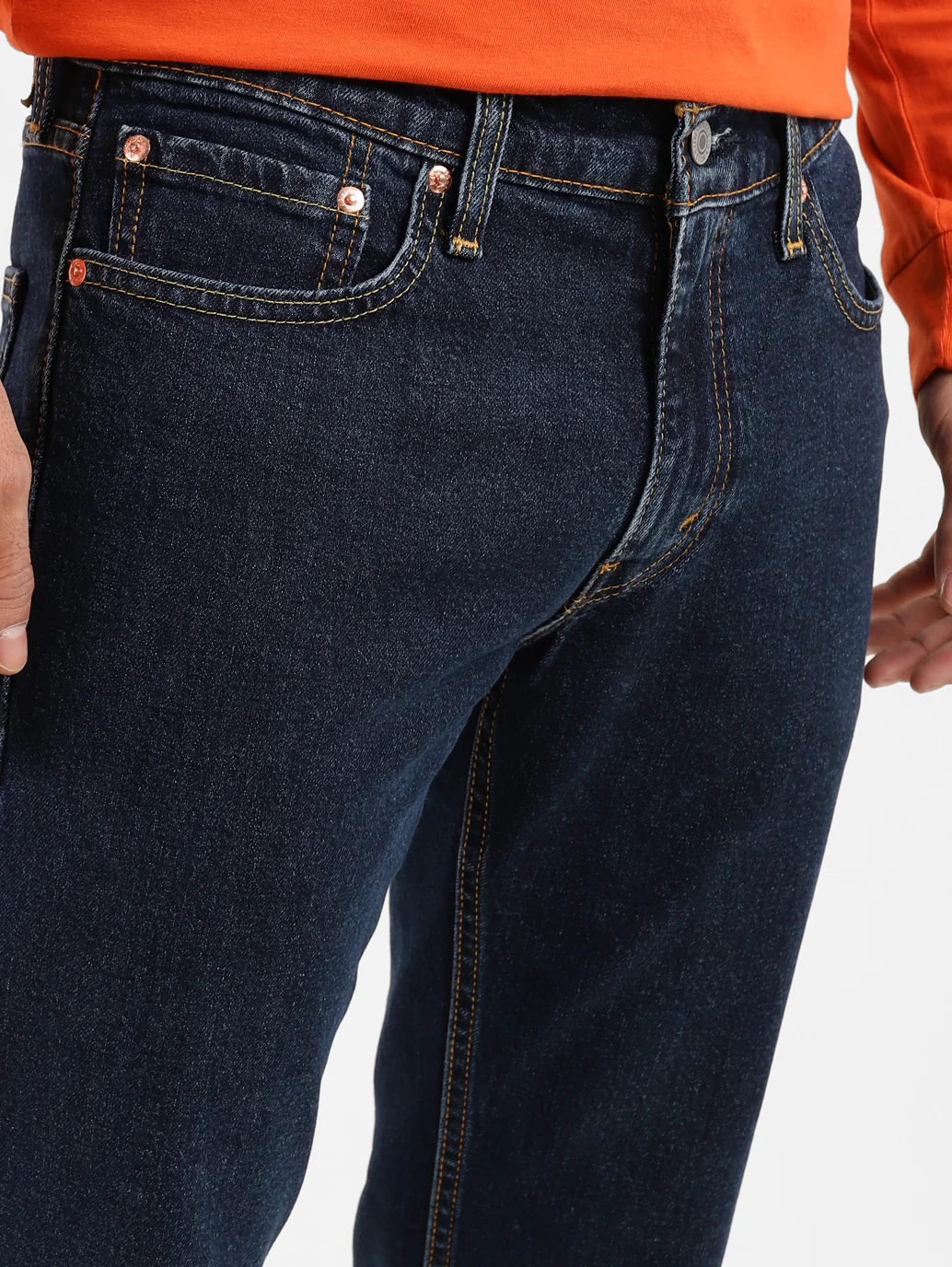 Men's 511 Blue Slim Fit Mid Rise Jeans - Image 3