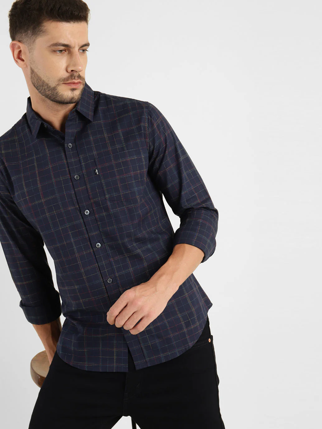 Men's Checkered Slim Fit Shirt - Image 2