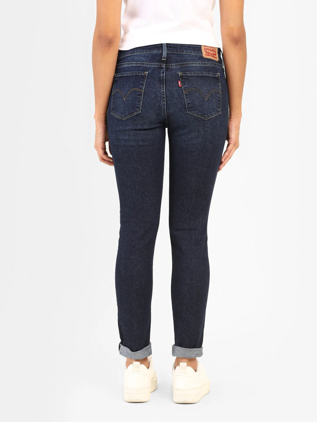 Women's 710 Blue Skinny Fit Mid Rise Jeans - Image 2