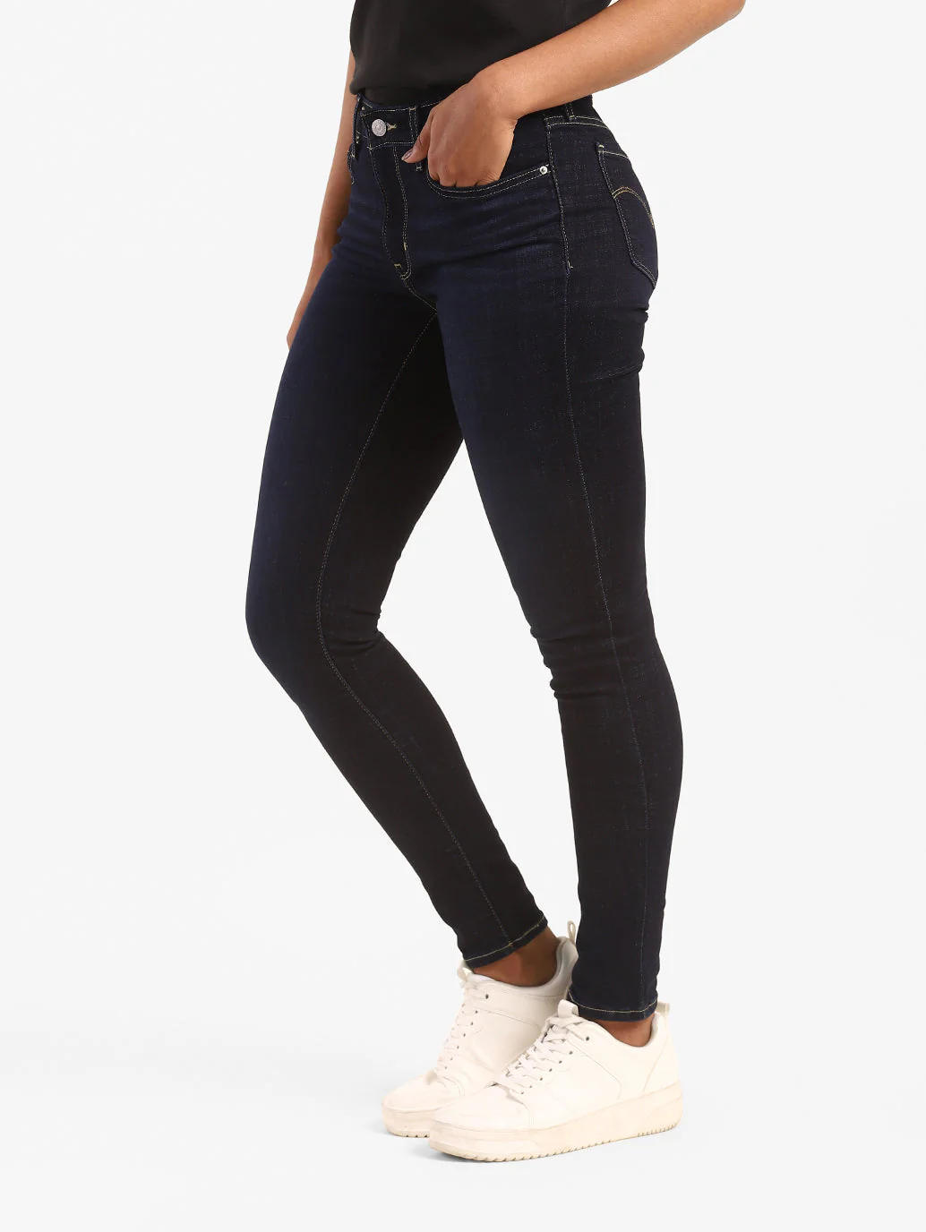 Women's 711 Blue Skinny Fit Mid Rise Jeans - Image 5