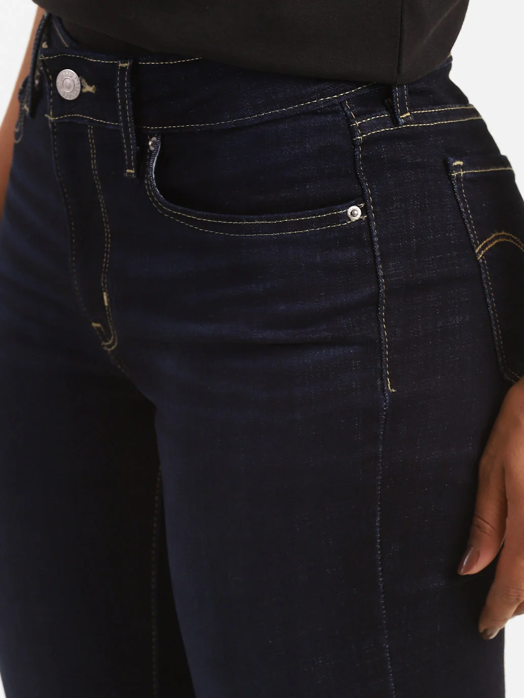 Women's 711 Blue Skinny Fit Mid Rise Jeans - Image 6