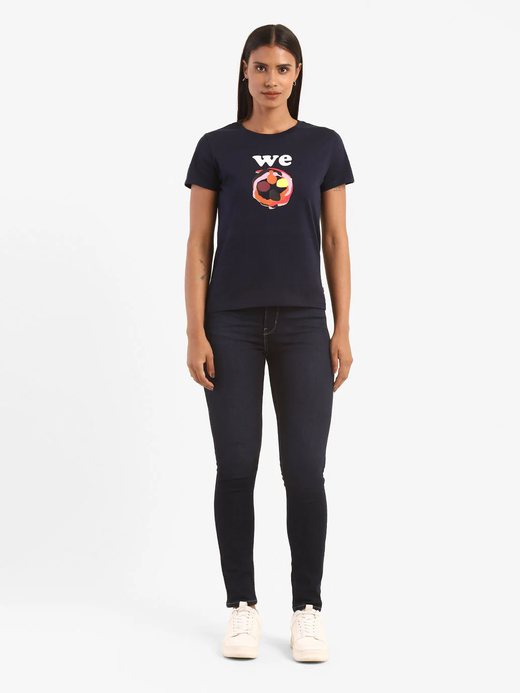 Women's 721 Blue Skinny Fit High Rise Jeans - Image 10