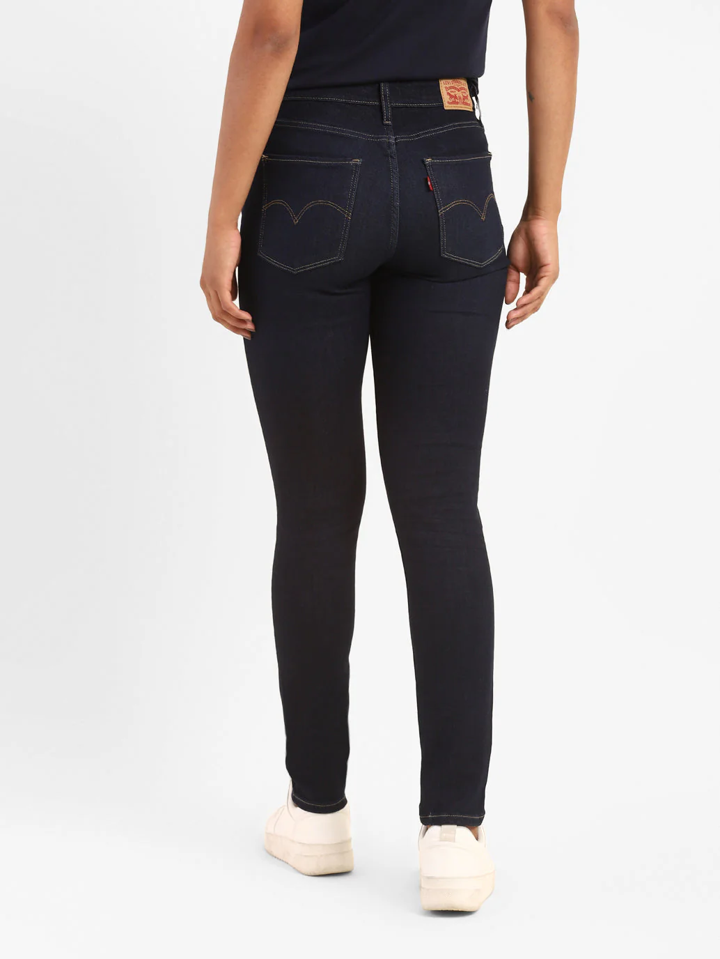 Women's 721 Blue Skinny Fit High Rise Jeans - Image 2
