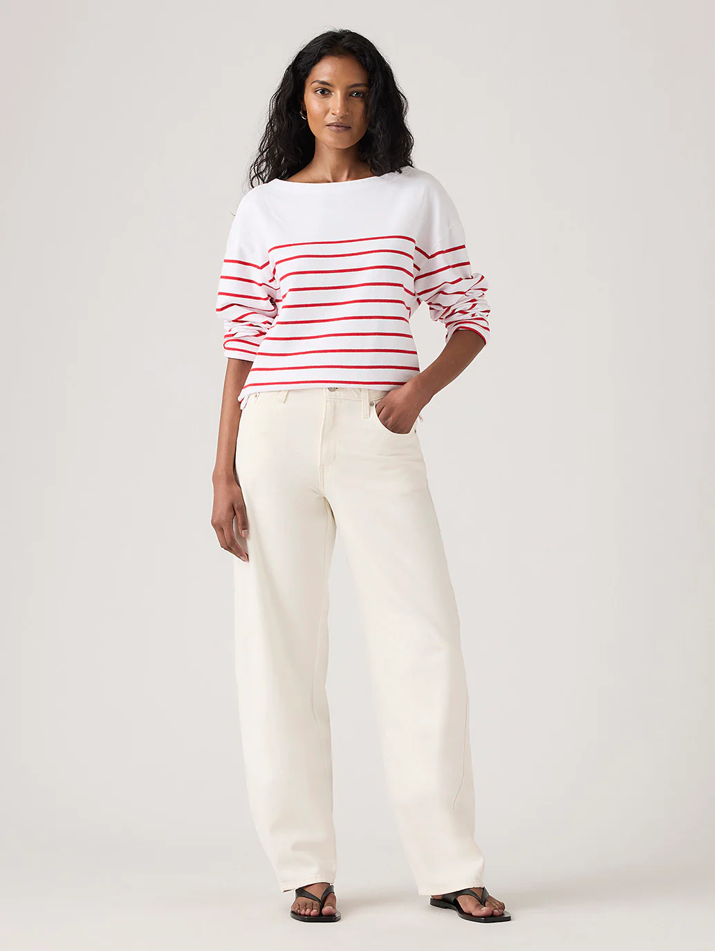Women's Baggy Dad Barrel Jeans - Image 4