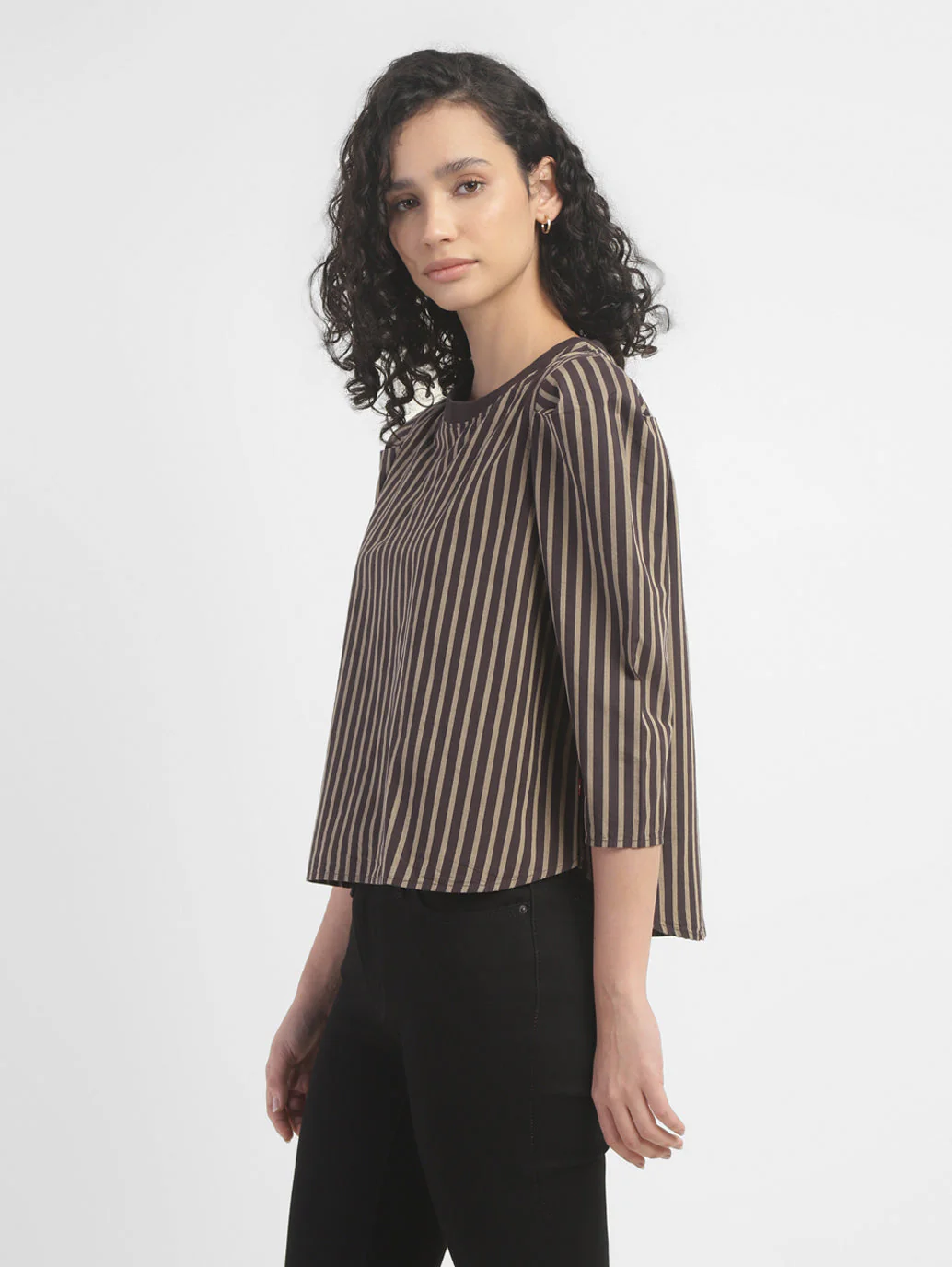 Women's Striped Crew Neck Top - Image 4