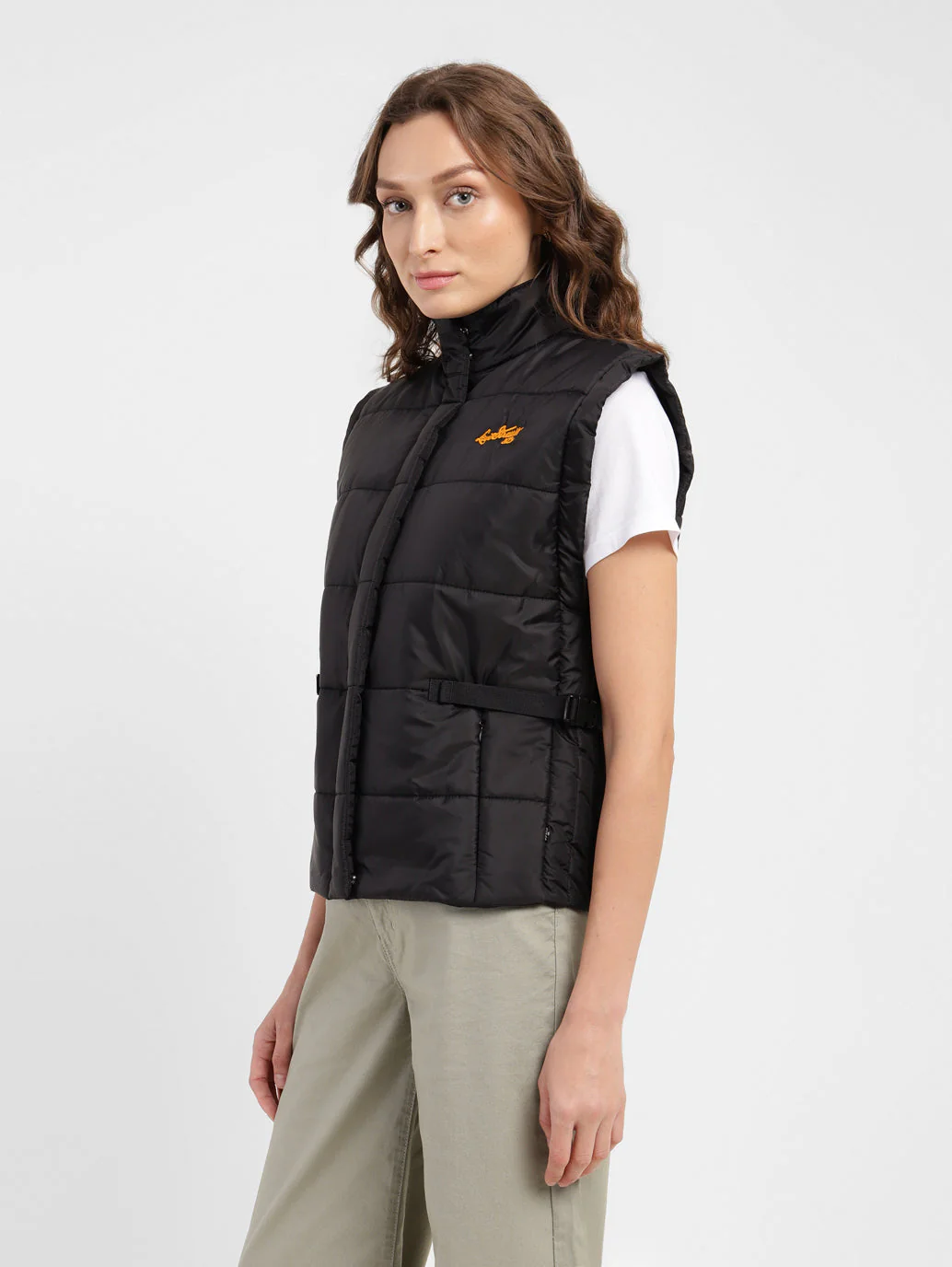 Women's Solid Turtle Neck Quilted Jacket - Image 3