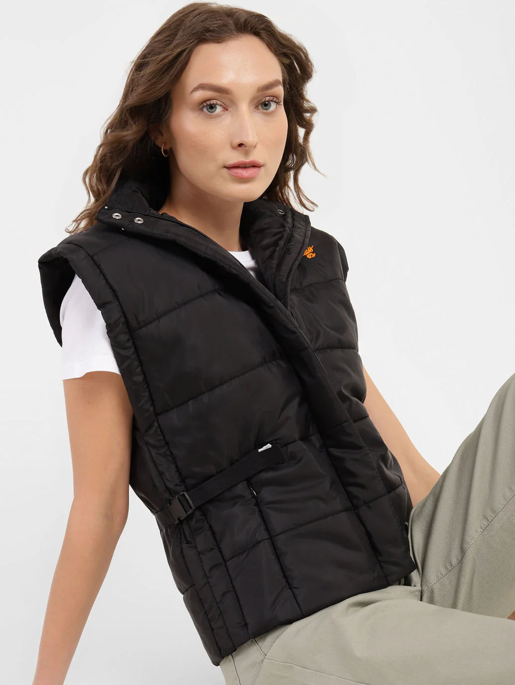 Women's Solid Turtle Neck Quilted Jacket - Image 6