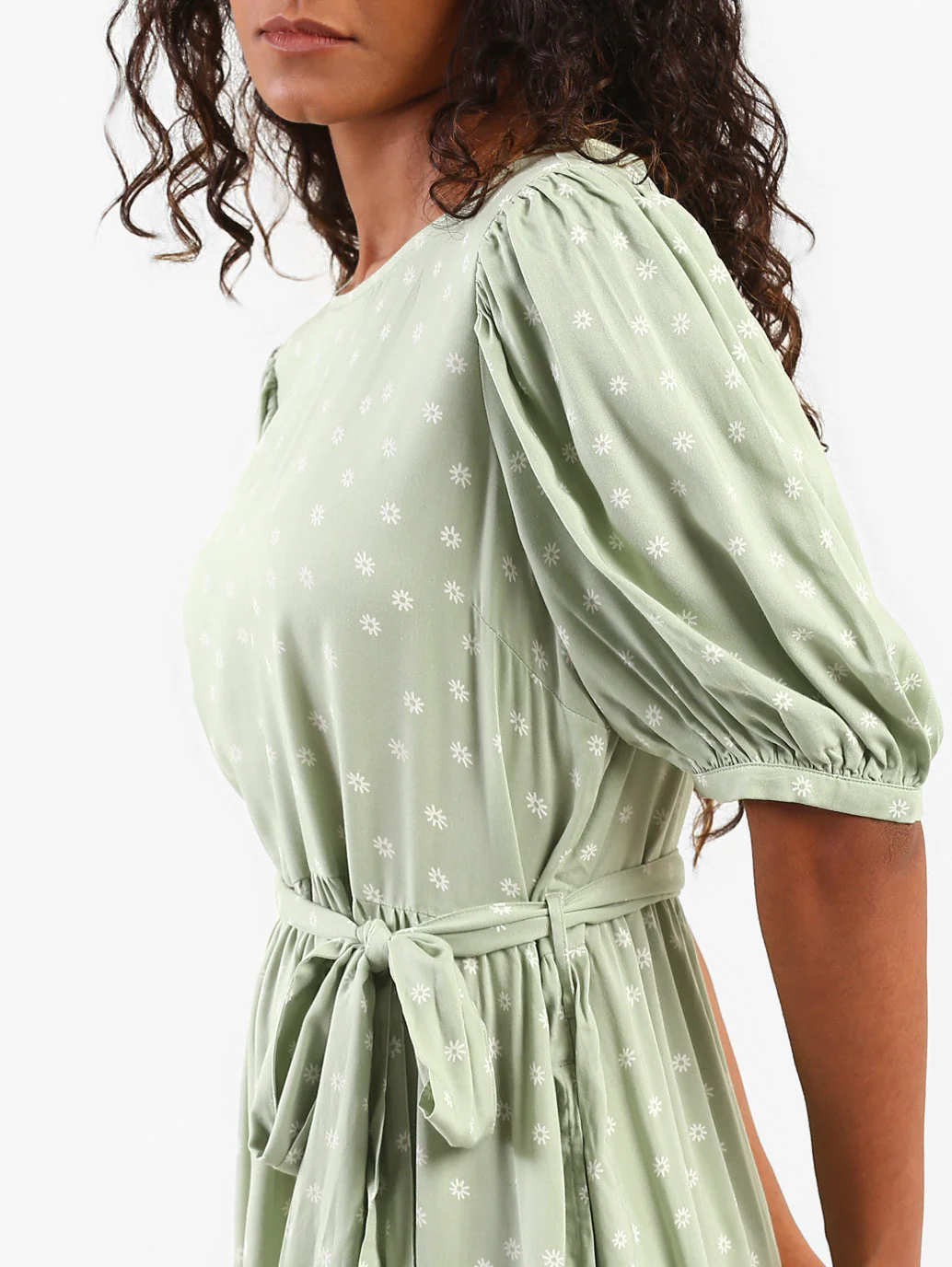 Women's Floral Print Round Neck Dress - Image 4
