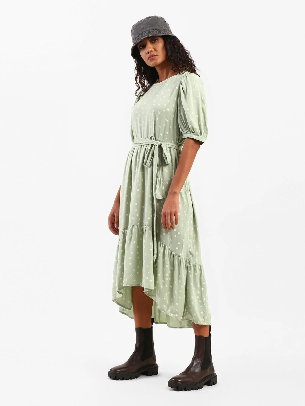 Women's Floral Print Round Neck Dress - Image 5