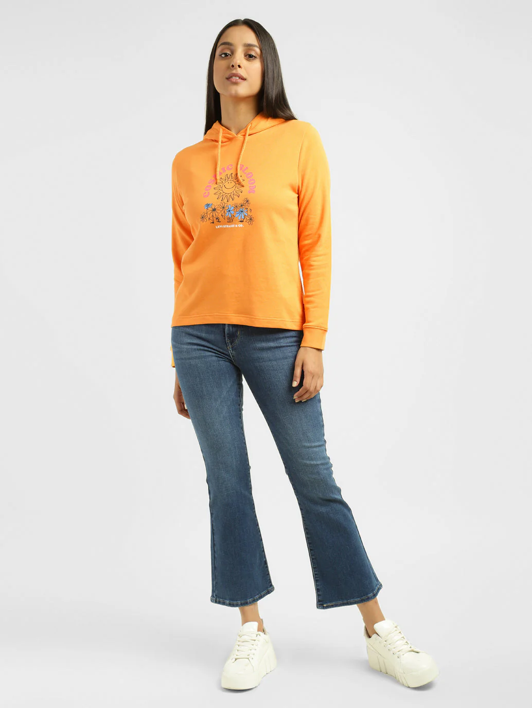 Women's Graphic Print Hooded Sweatshirt - Image 6