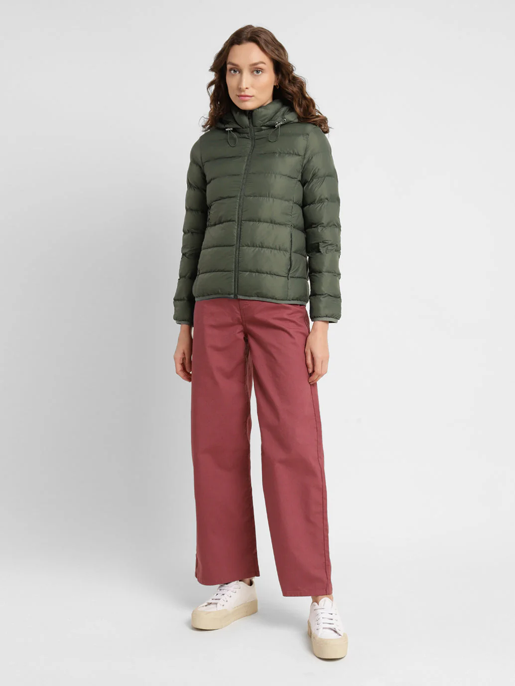 Women's Solid Hooded Quilted Jacket - Image 5