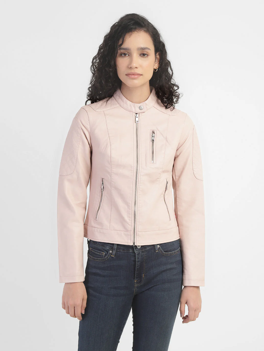 Women's Solid Band Neck Jackets - Image 2