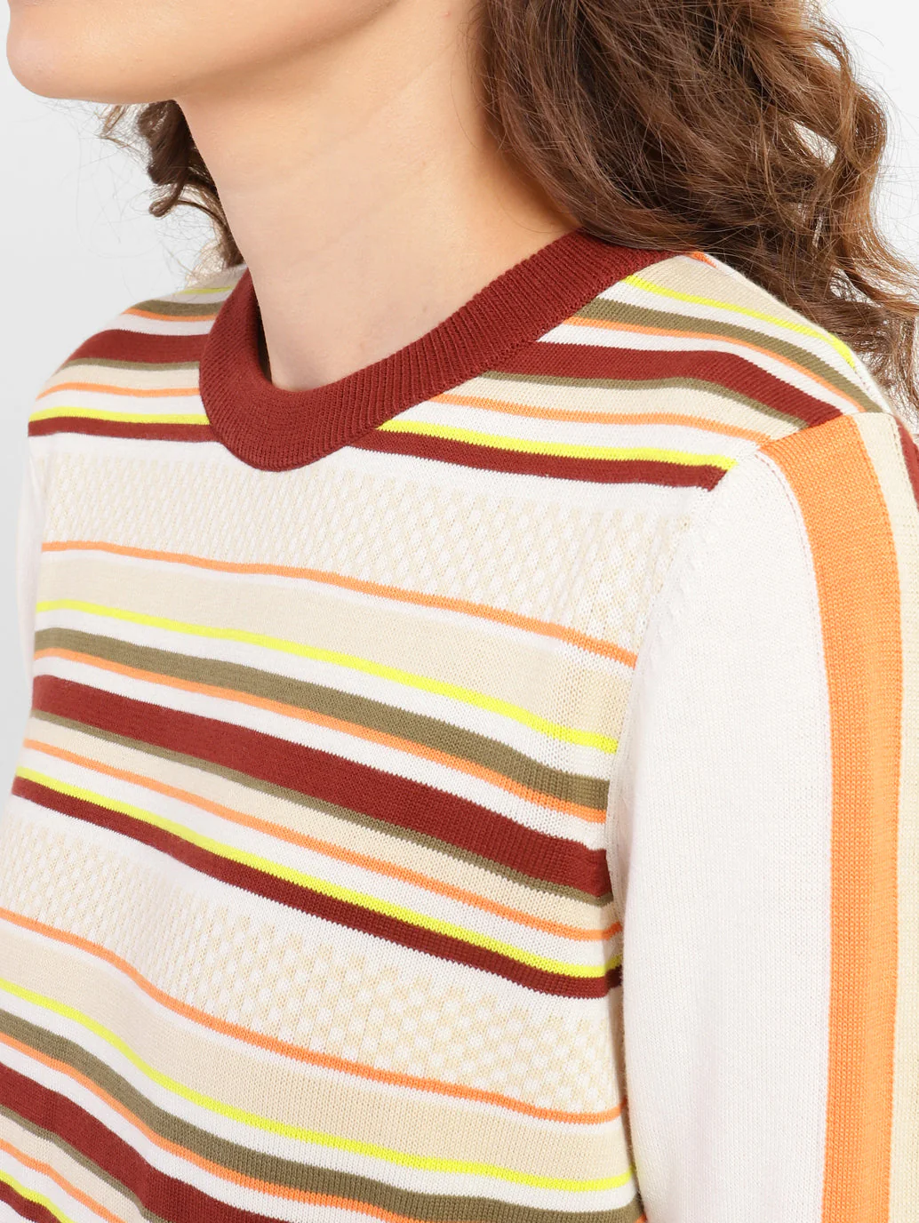 Women's Striped Round Neck Sweater - Image 5