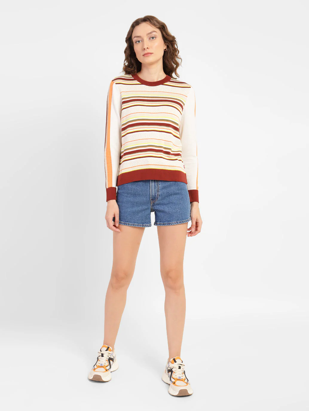 Women's Striped Round Neck Sweater - Image 6