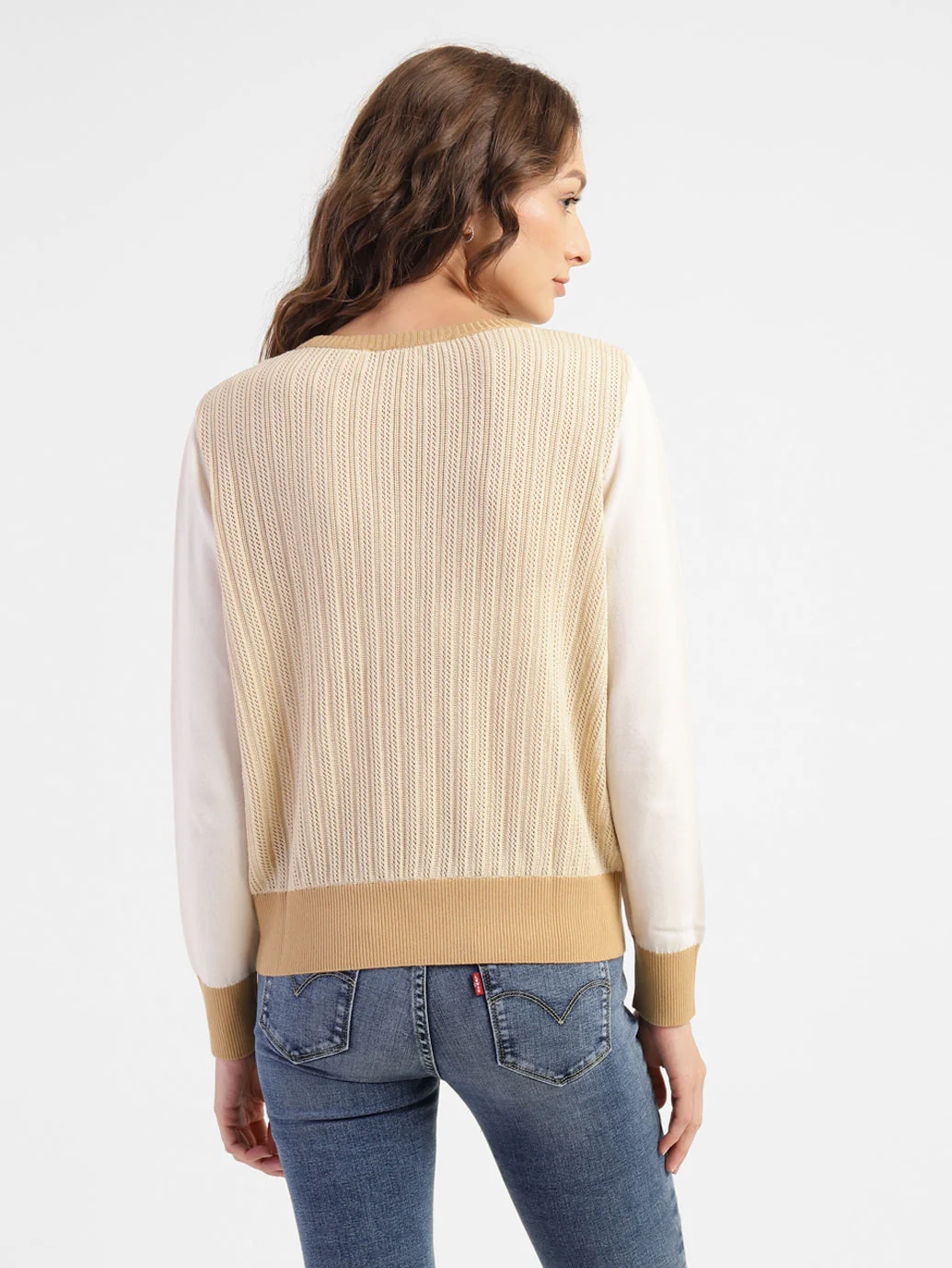 Women's Self Design Round Neck Sweater - Image 3