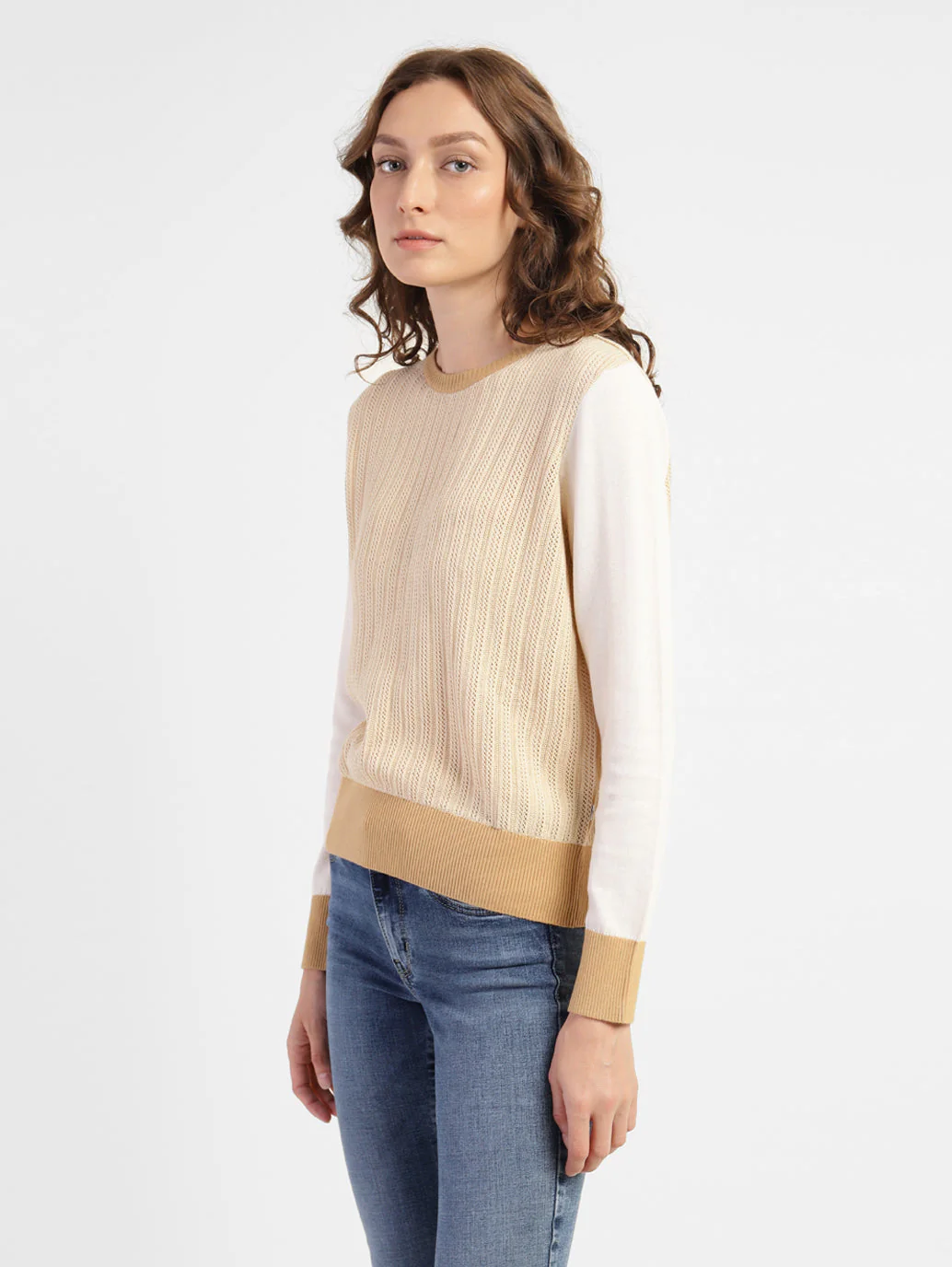 Women's Self Design Round Neck Sweater - Image 4