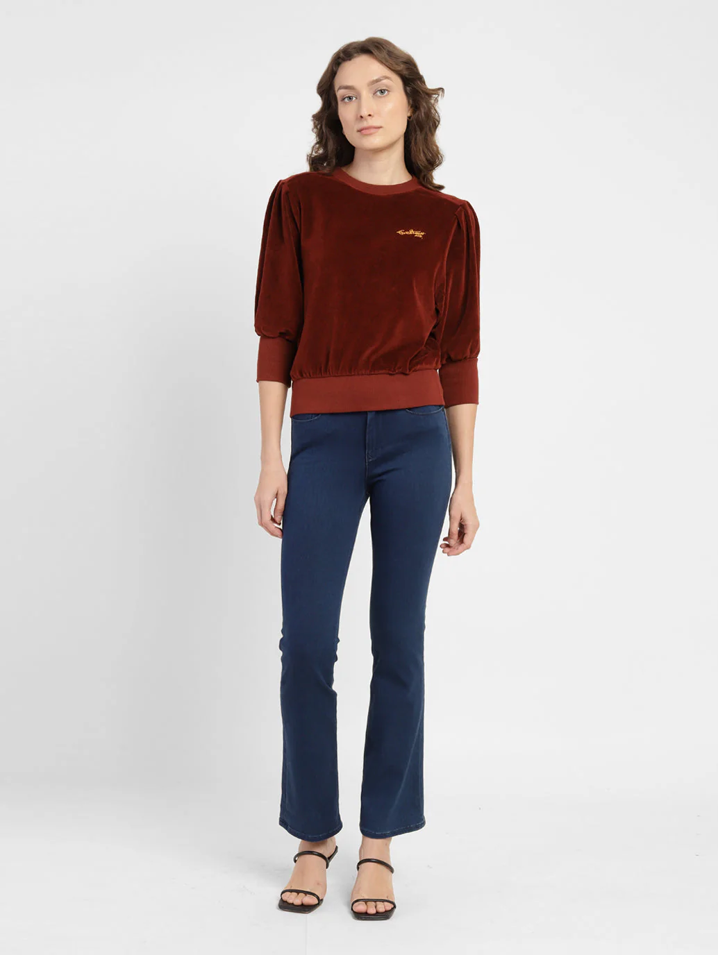 Women's Solid Round Neck Sweatshirt - Image 6