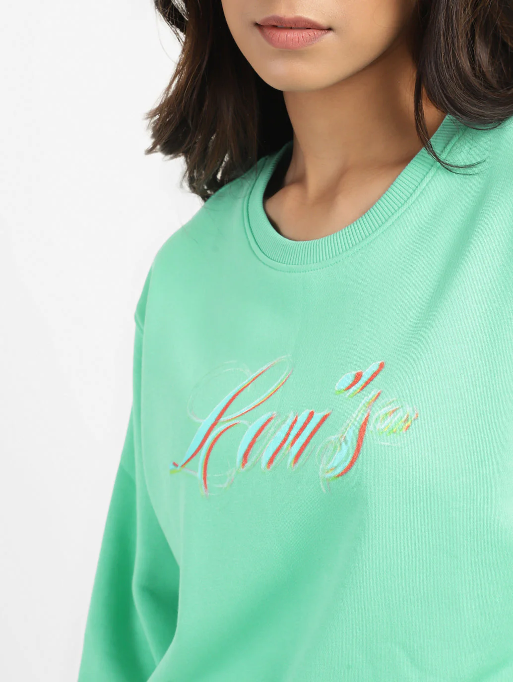 Women's Brand Logo Round Neck Sweatshirt - Image 5
