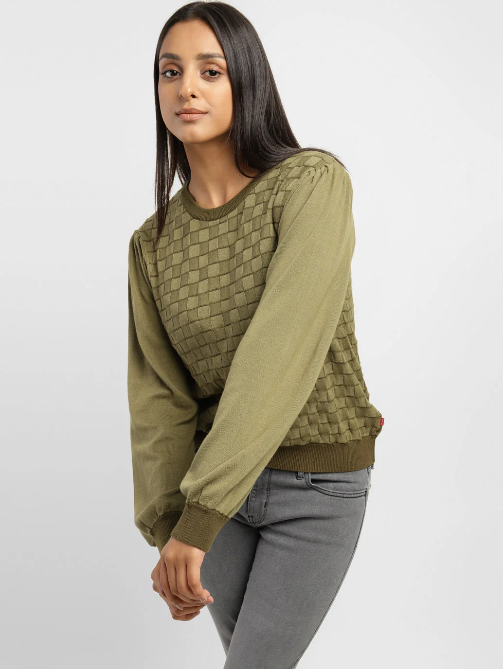 Women's Textured Round Neck Sweater - Image 2