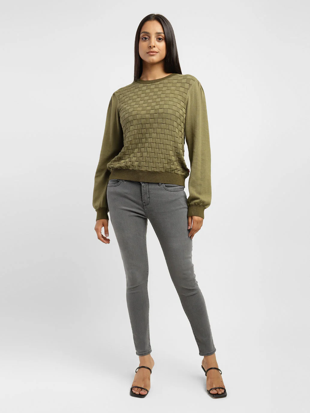 Women's Textured Round Neck Sweater - Image 6