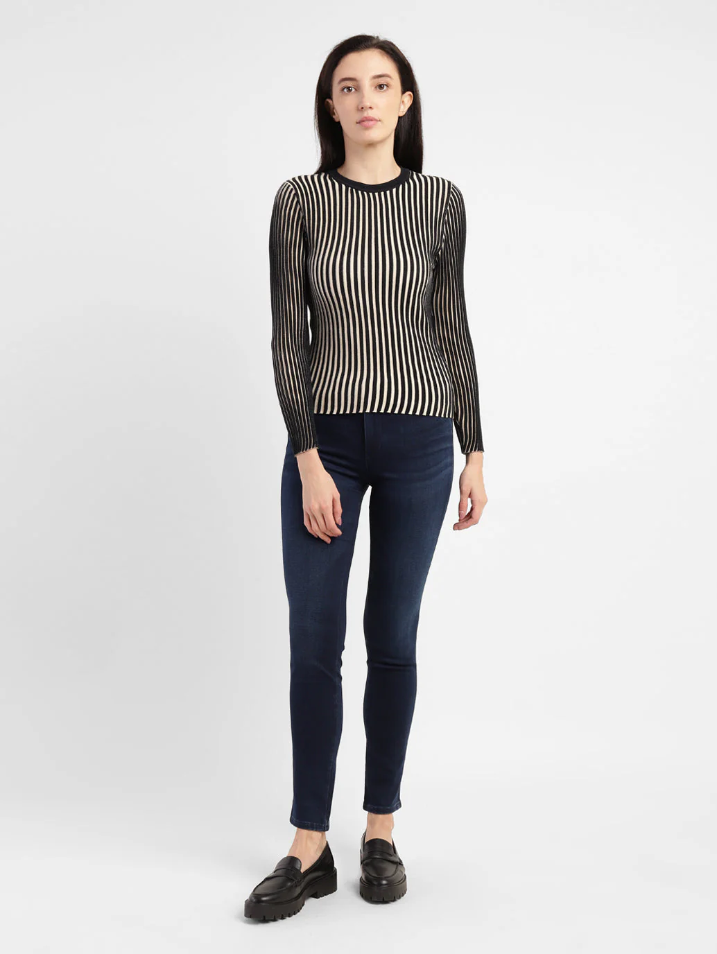 Women's Striped Crew Neck Top - Image 6