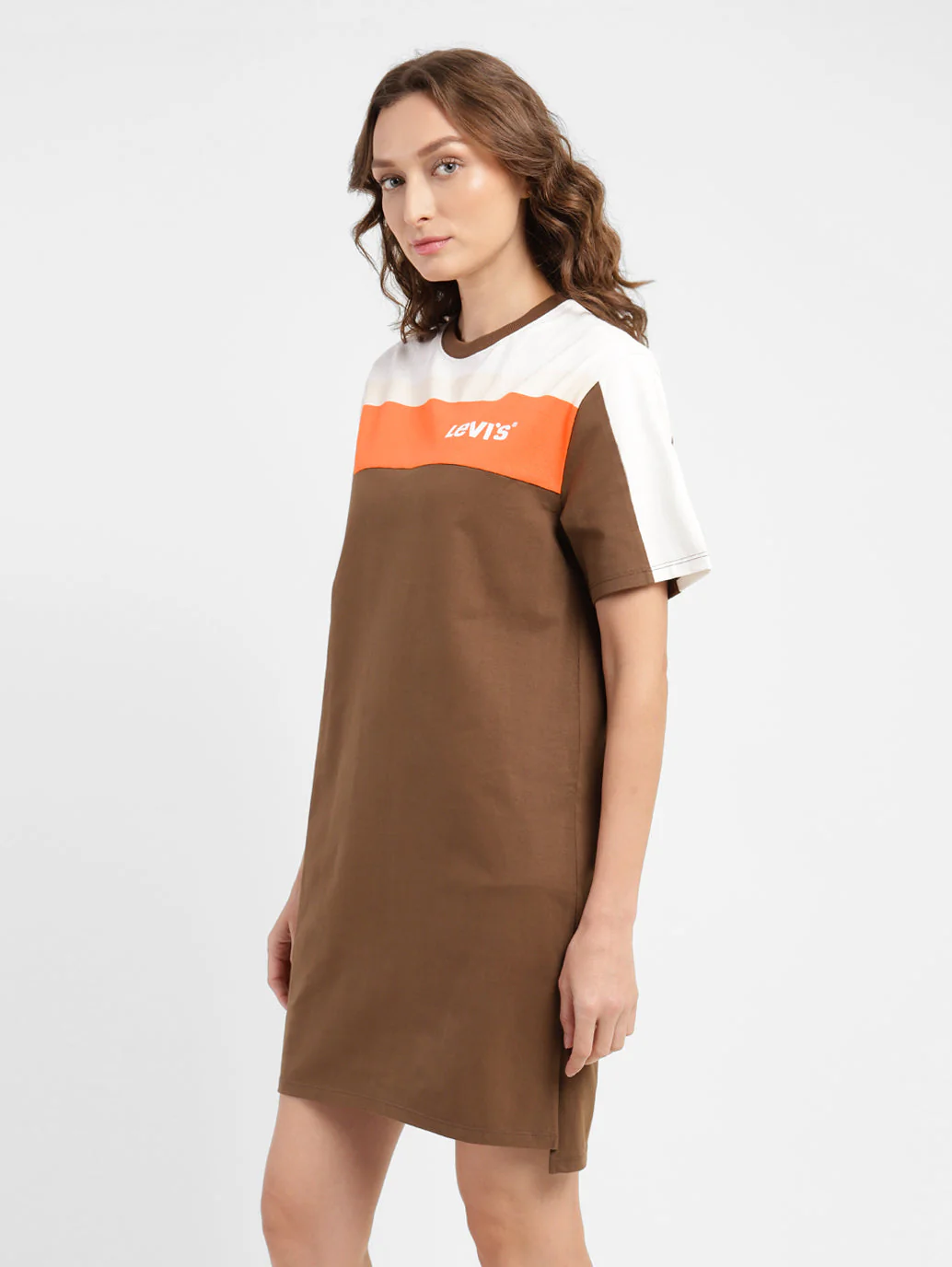 Women's Colorblock Round Neck Dress - Image 3