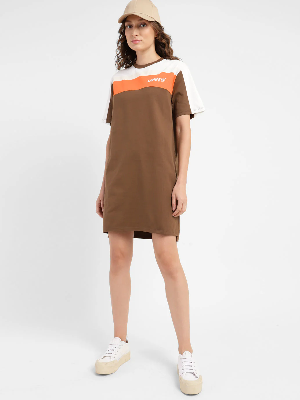 Women's Colorblock Round Neck Dress - Image 6