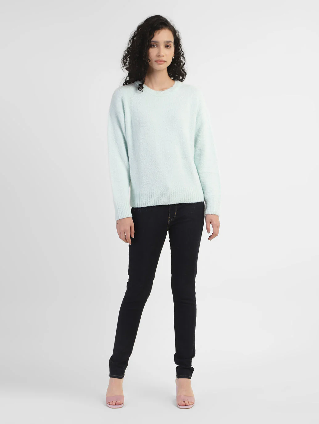 Women's Solid Crew Neck Sweater - Image 5
