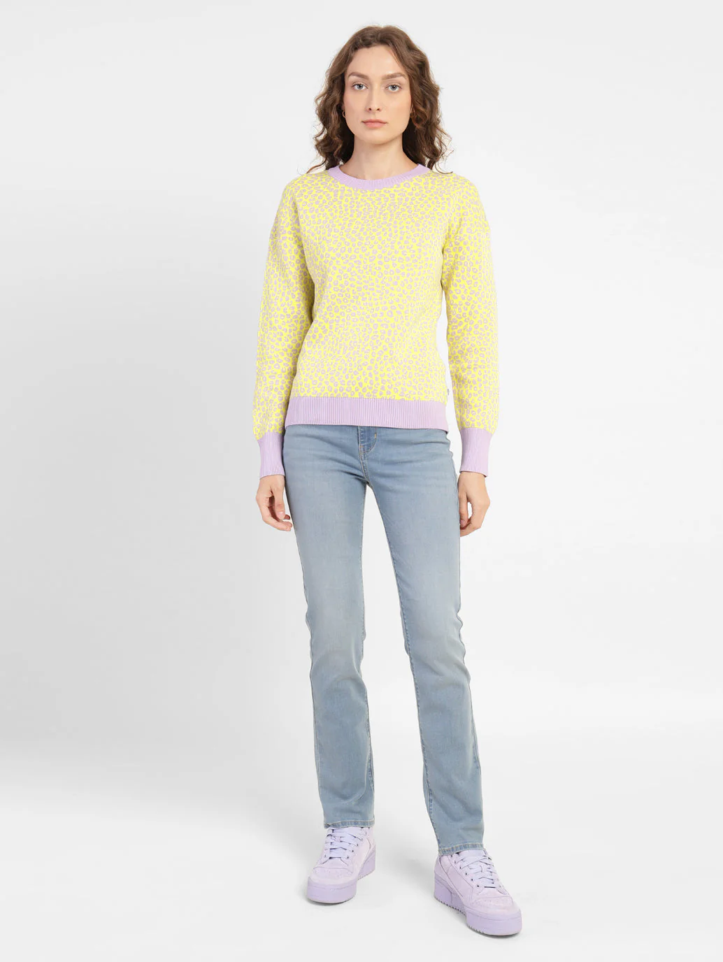 Women's Printed Crew Neck Sweater - Image 6