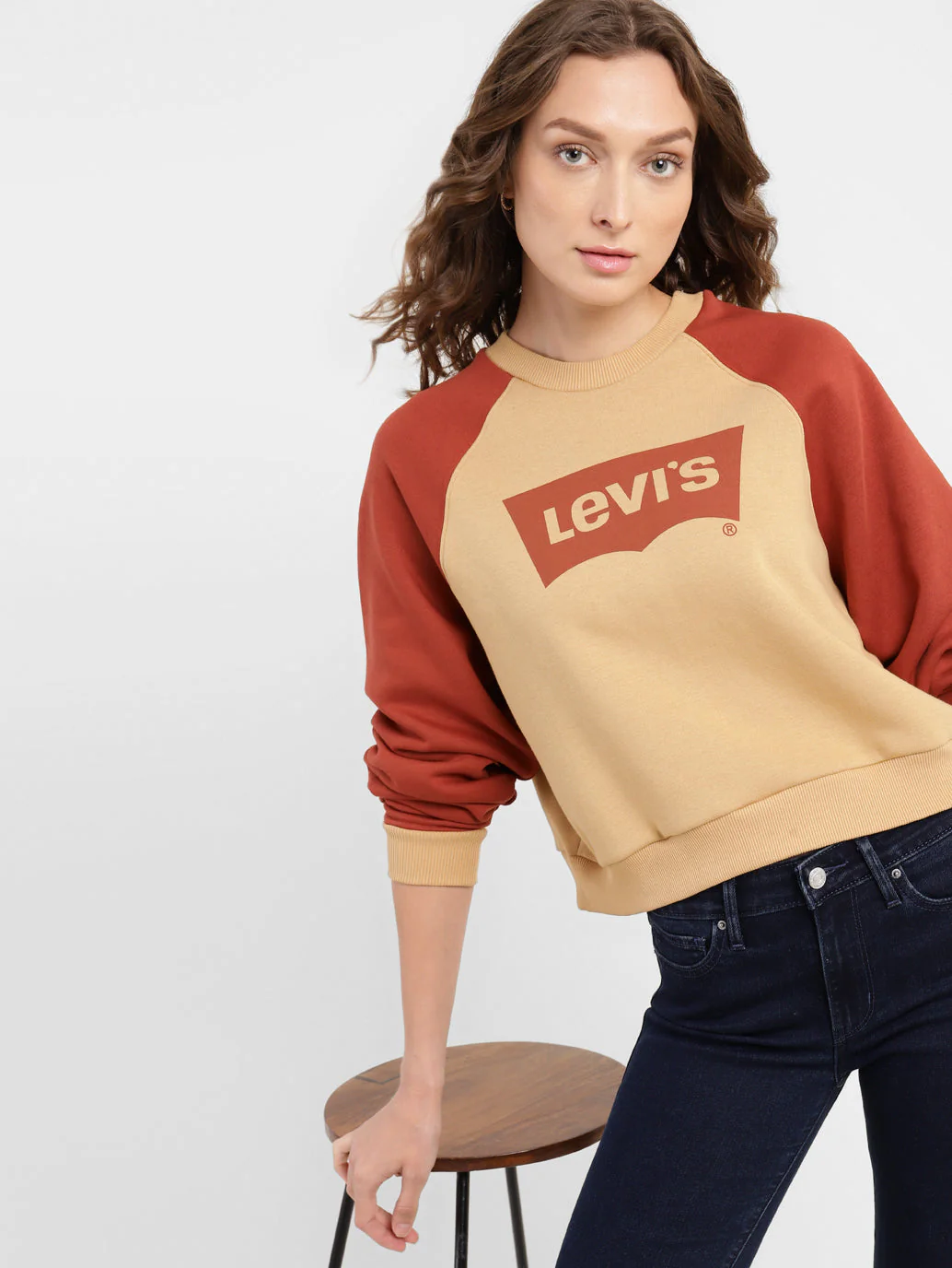 Women's Brand Logo Round Neck Sweatshirt - Image 6