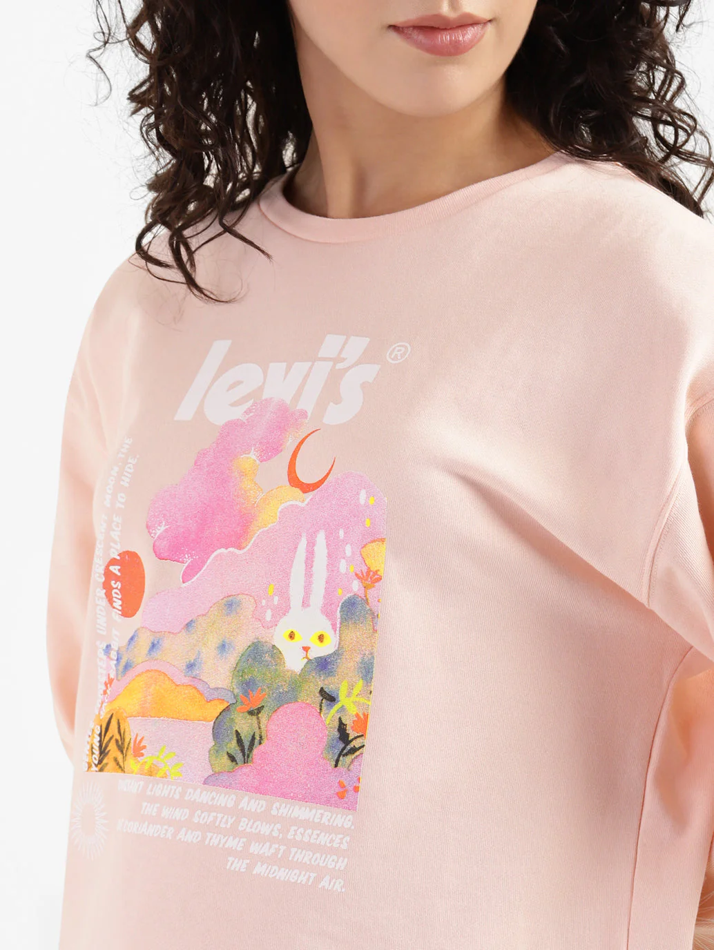 Women's Graphic Print Round Neck Sweatshirt - Image 6