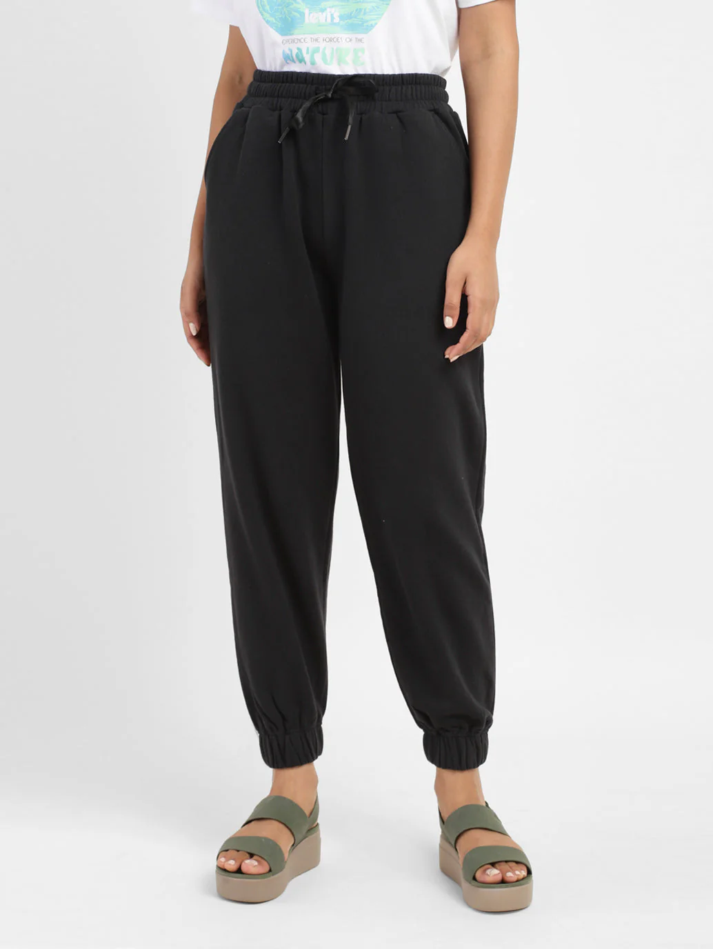 Women's High Rise Loose Fit Joggers - Image 2