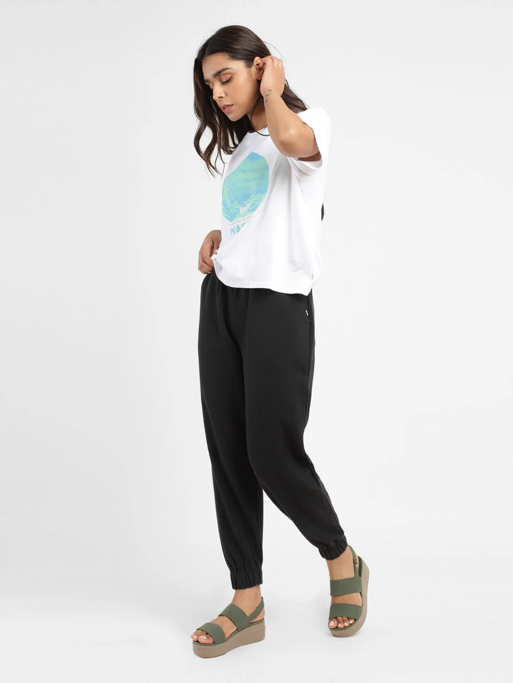 Women's High Rise Loose Fit Joggers - Image 3
