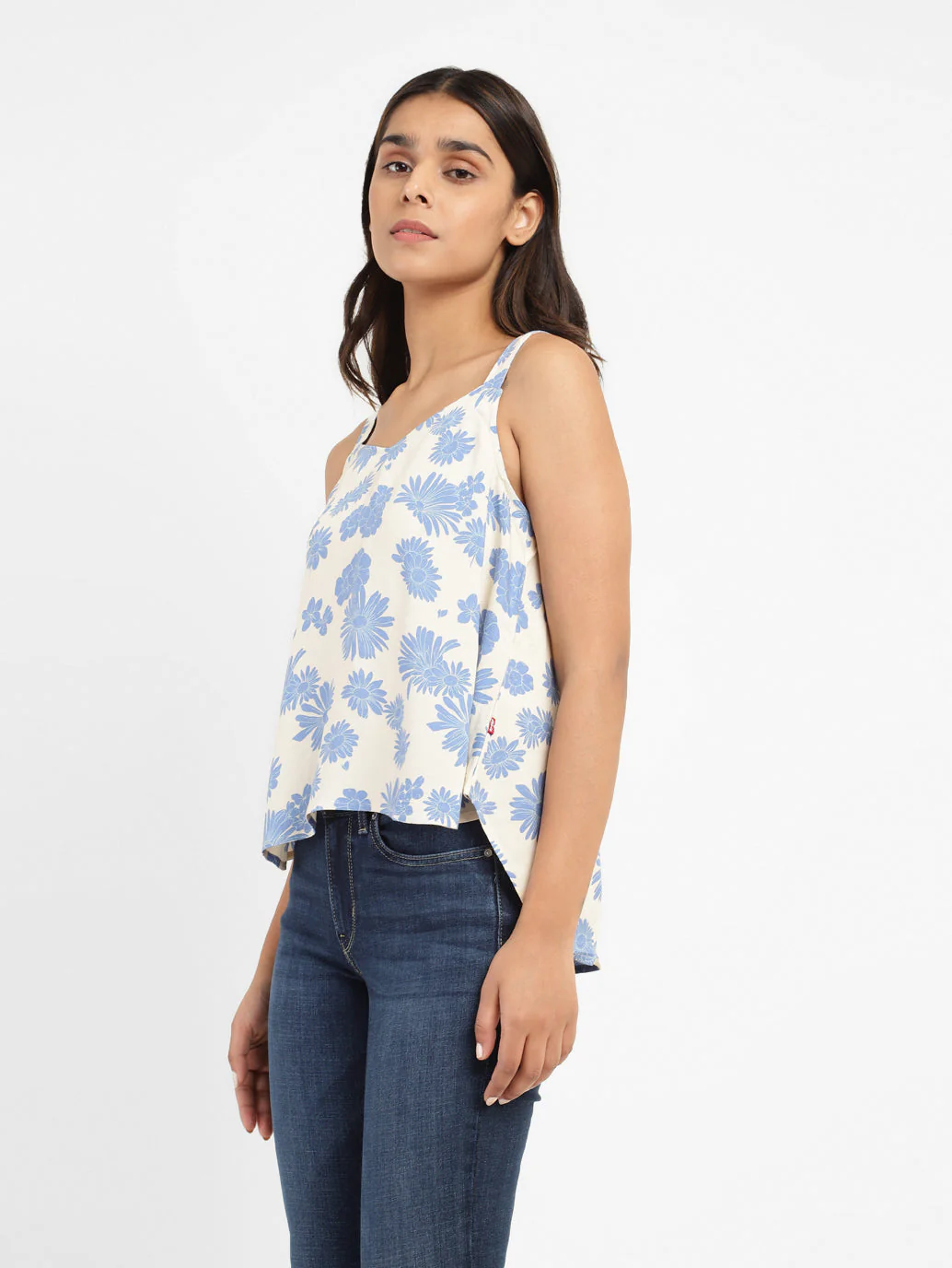 Women's Floral Print Sweet Heart Neck Top - Image 4