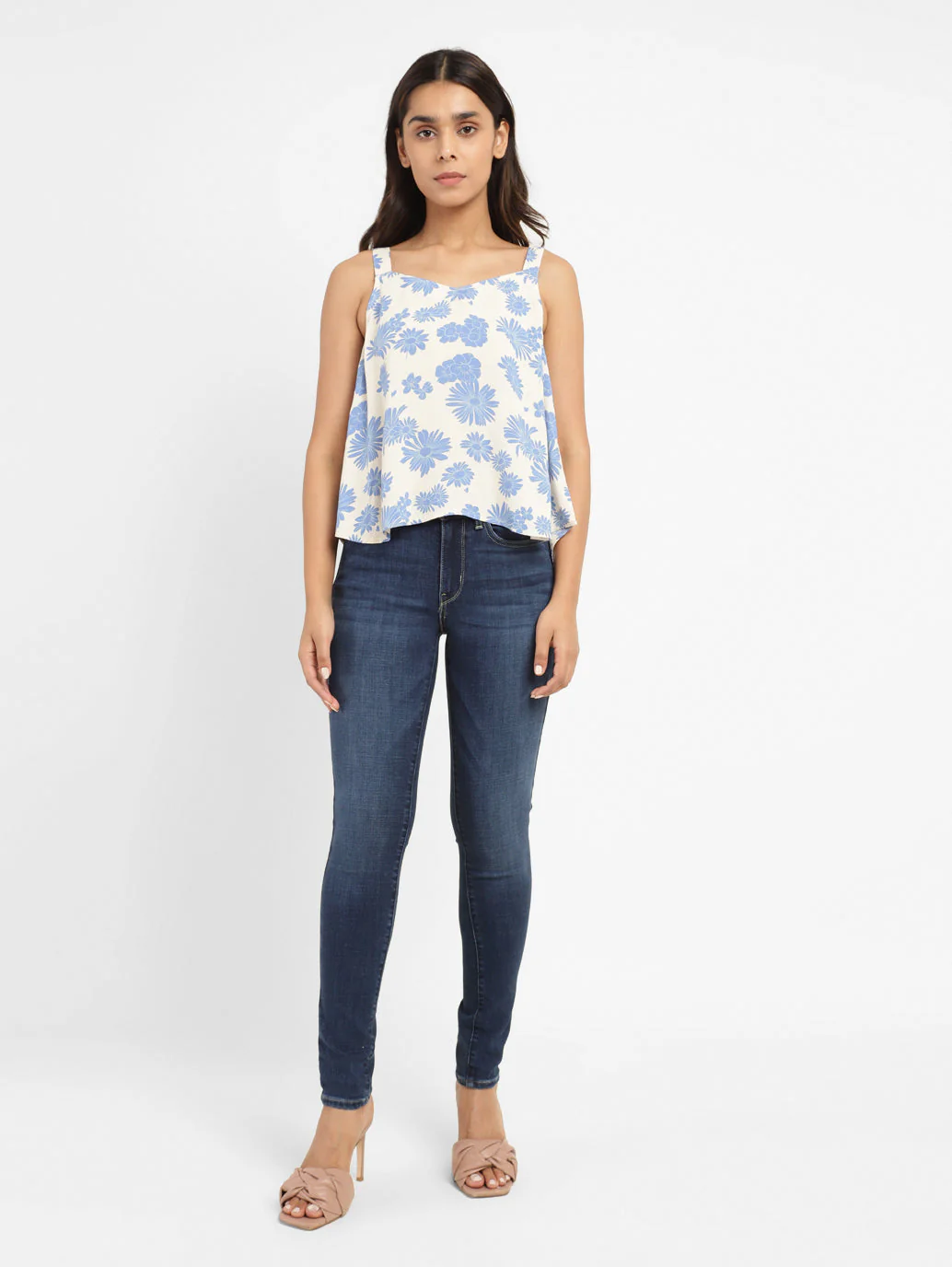 Women's Floral Print Sweet Heart Neck Top - Image 6