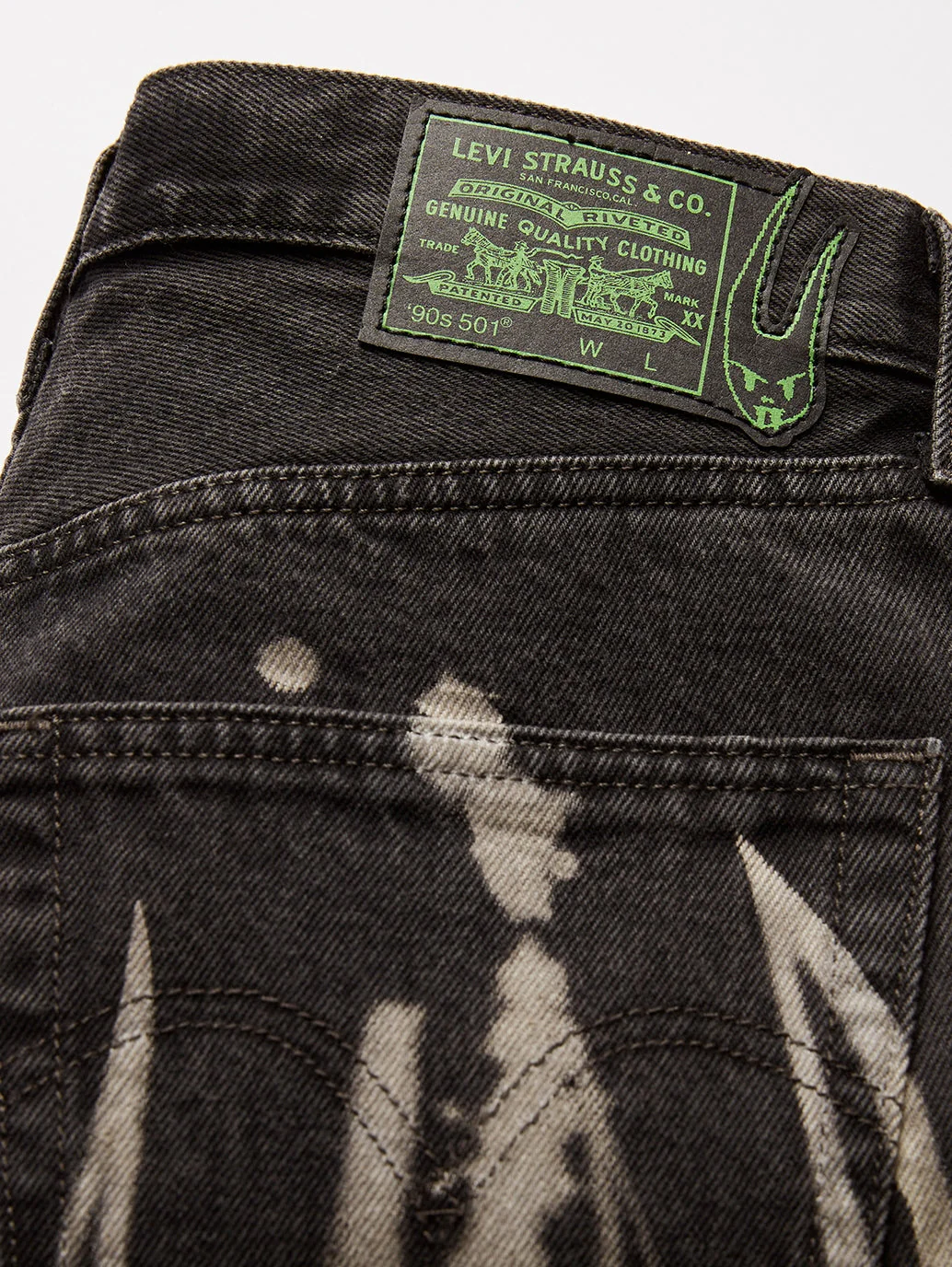 Women's 501 Black Straight Fit Mid Rise Jeans - Image 7
